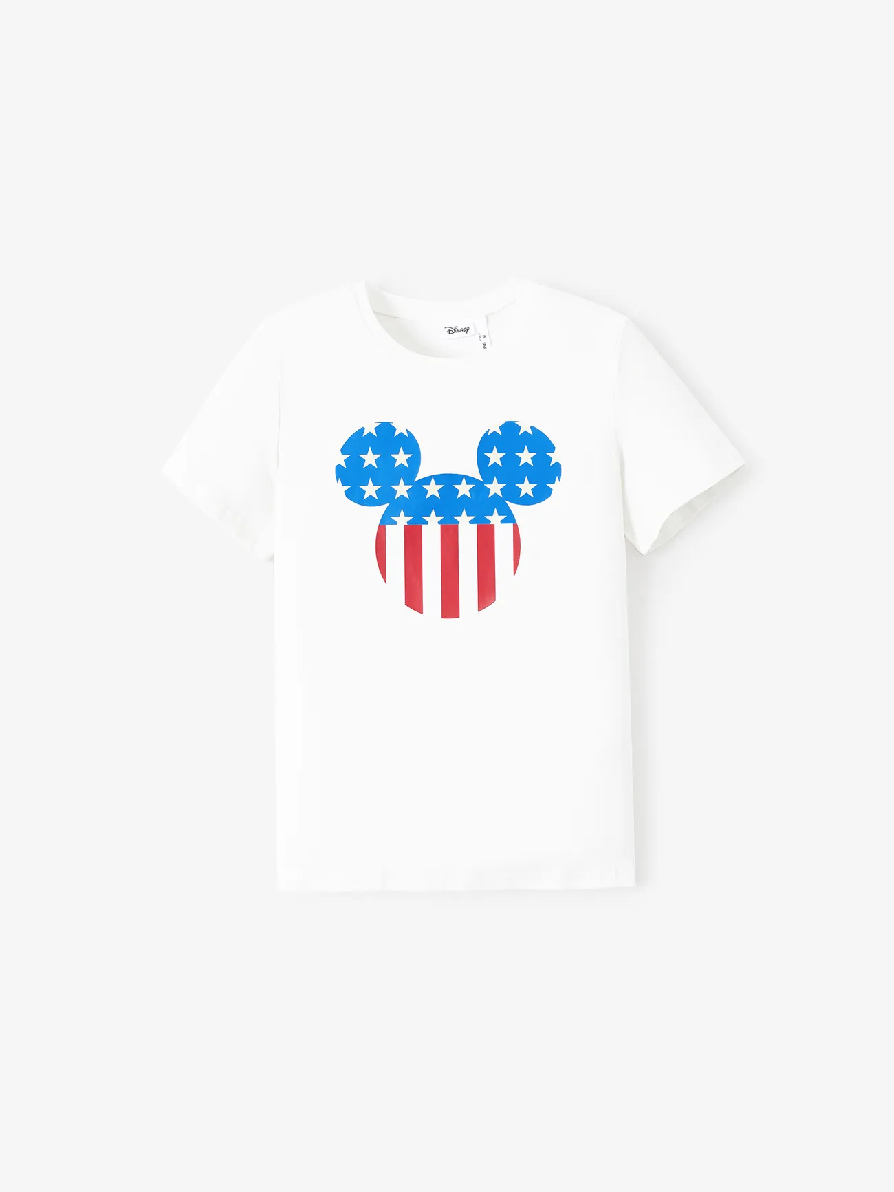 Disney Mickey and Friends Look Familial Fête Nationale Manches courtes Tenues de famille assorties Hauts Blanc big image 1