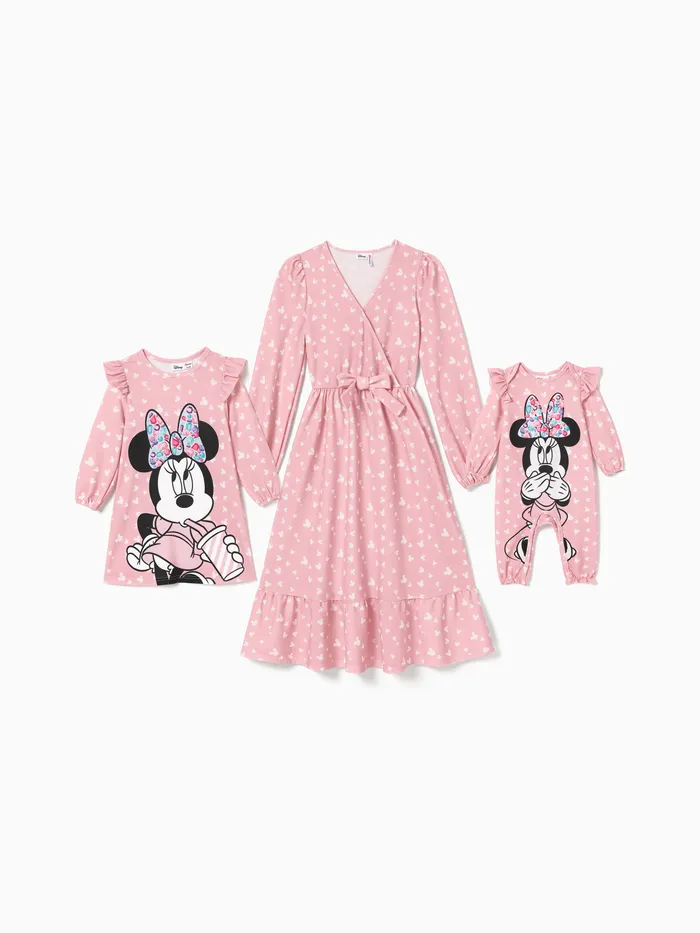Família Disney Mickey e Minnie combinando mamãe e eu vestido ou romper