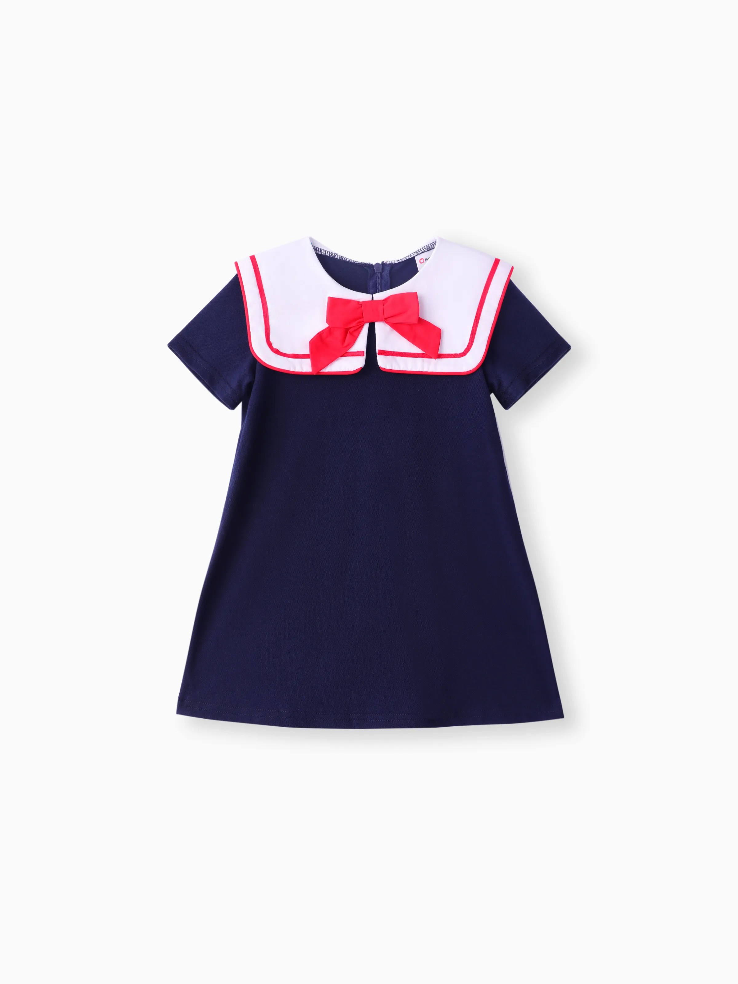 

Toddler Girl Preppy Style Sailor Collar Dress