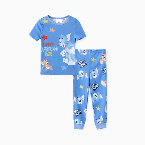 Tom and Jerry Toddler Boys/Girls 2pcs Character Print Top with Pants Sleepwear Set