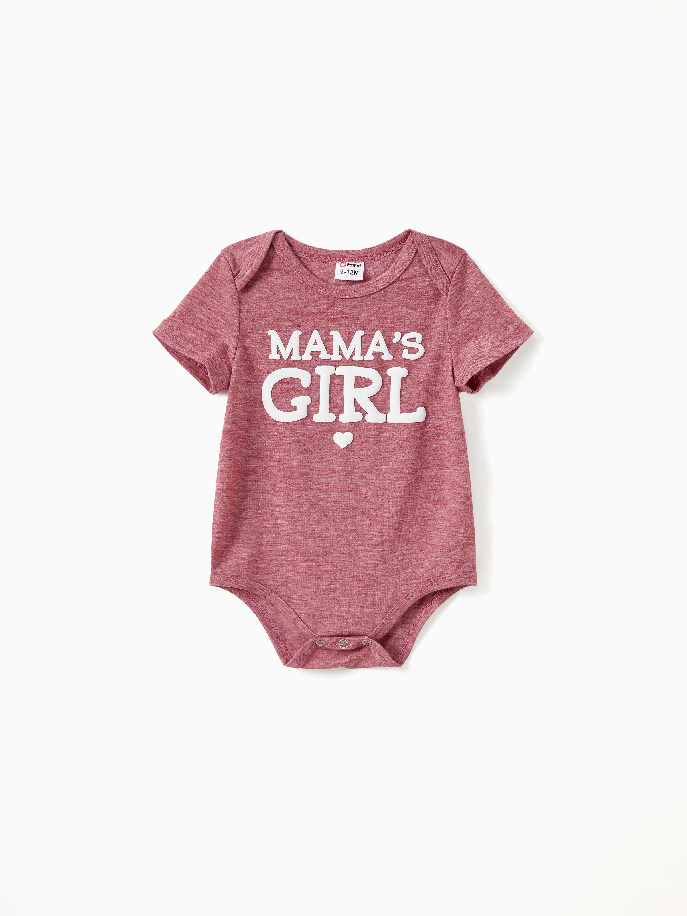 

Mommy and Me Heart Pattern Cute Foam Printing Pink Tops