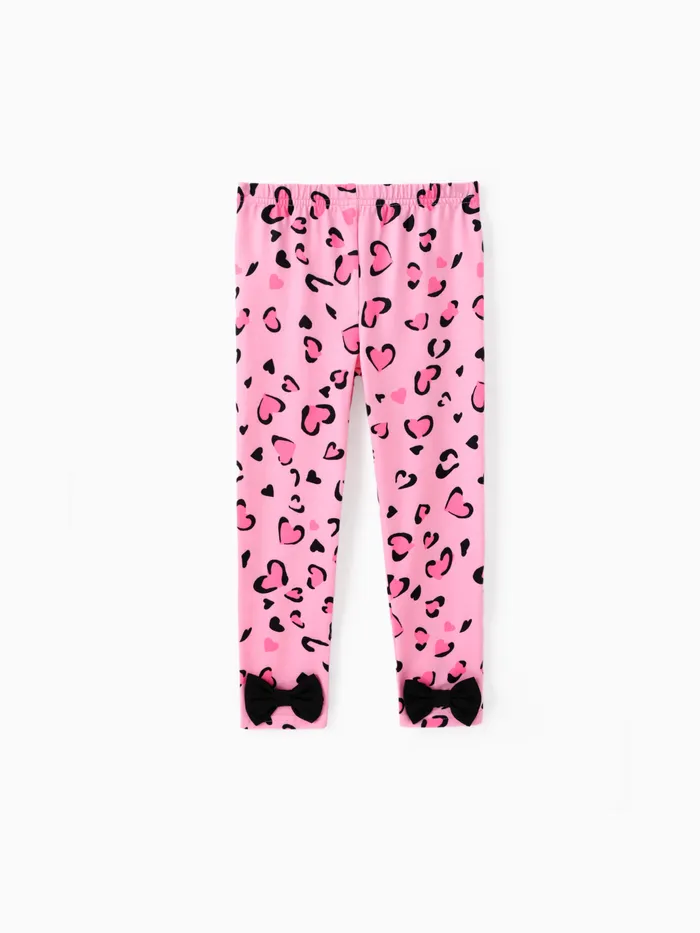 Petite fille Sweet Leopard Print Leggings