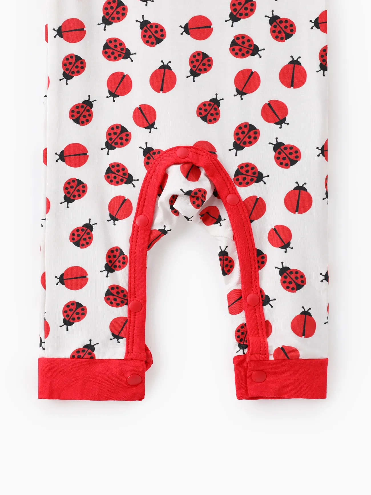 Red+White - Baby Boy/Girl 2pcs Bamboo Jumpsuit with Soothing Towel - image 5