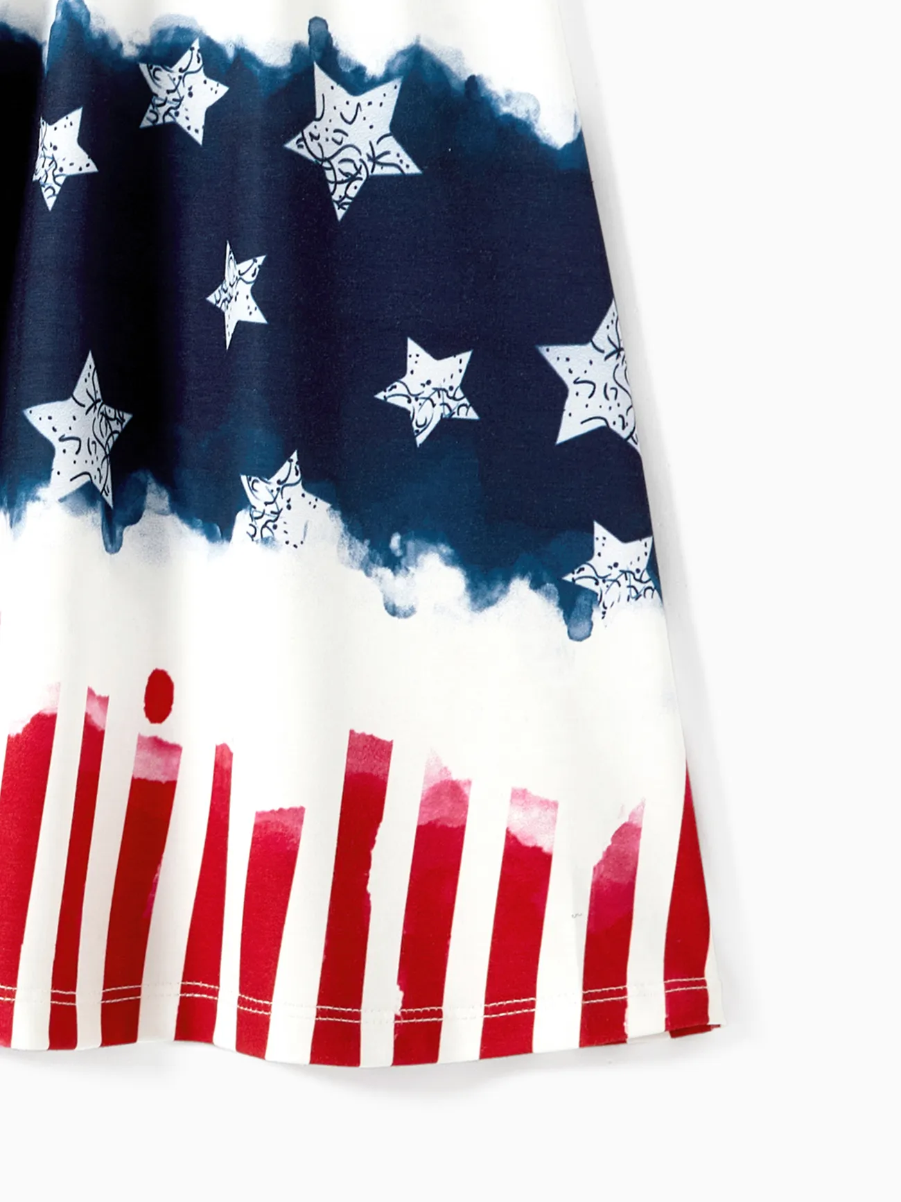 Independence Day Family Matching Allover Star Print Naia™ Cami Dresses and T-shirts Sets REDWHITE big image 1