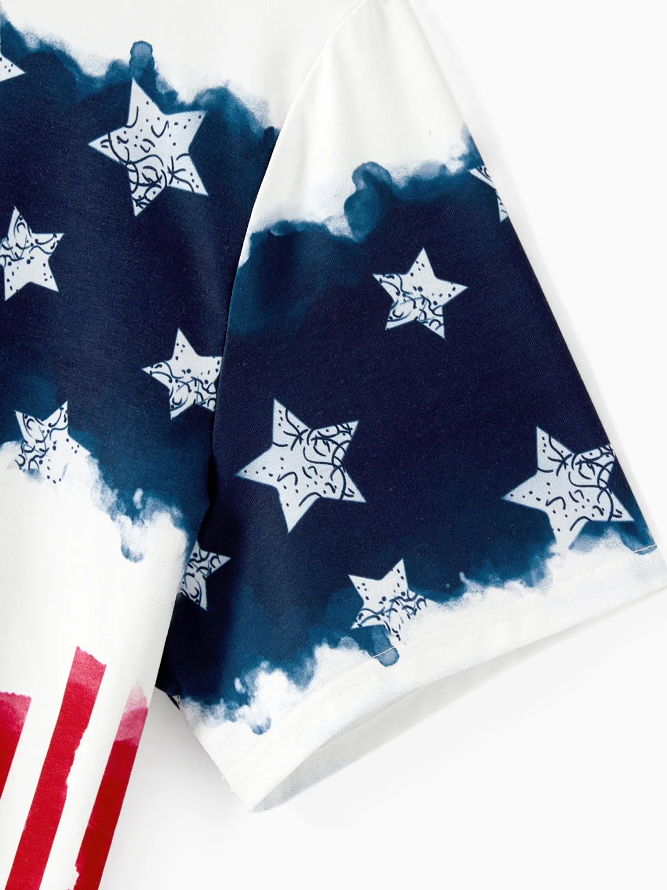 Independence Day Family Matching Allover Star Print Naia™ Cami Dresses and T-shirts Sets REDWHITE big image 1