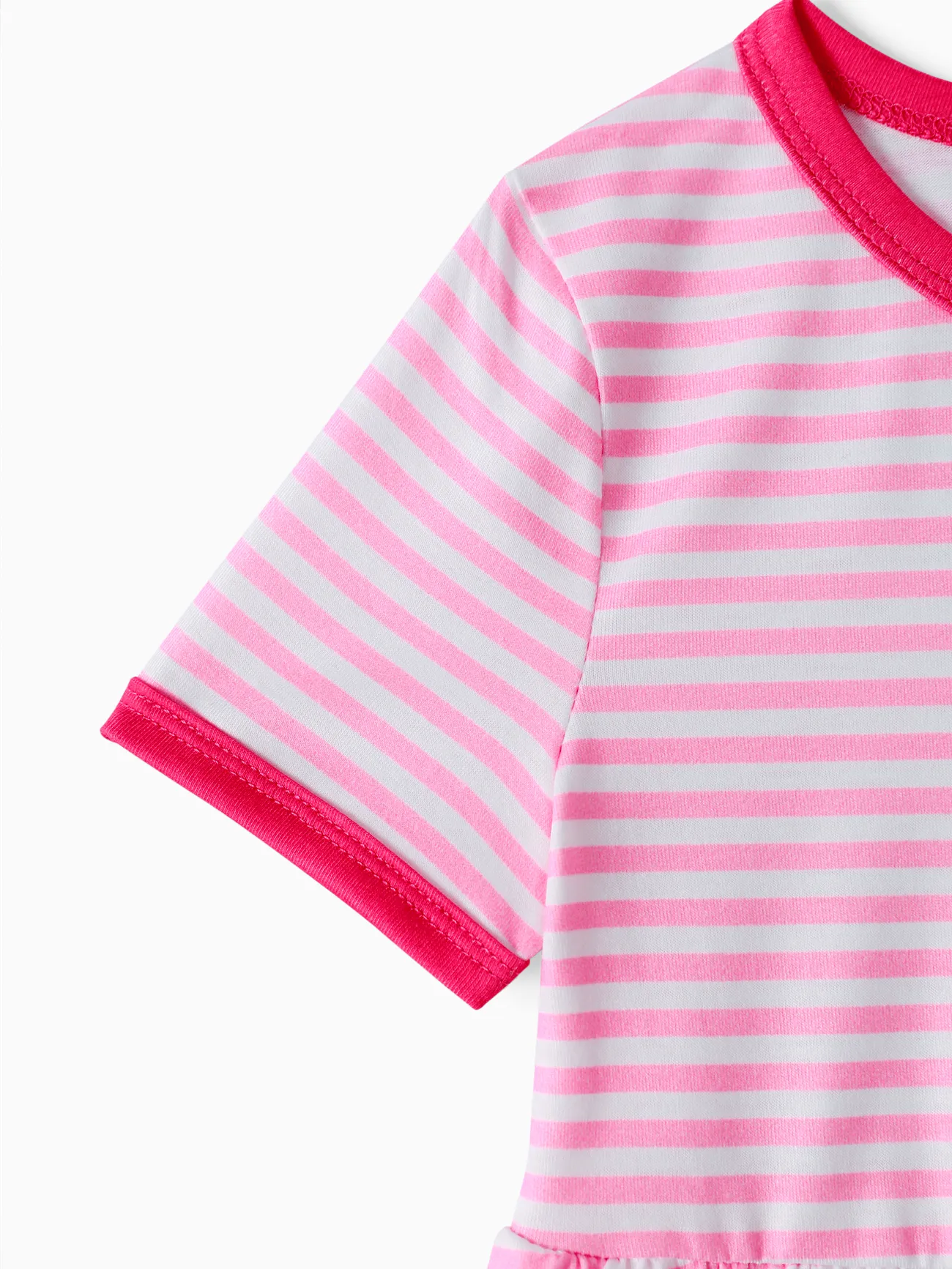 Peppa Pig Kleinkinder Mädchen Unregelmäßiger Saum Kindlich Kleider rosa big image 1