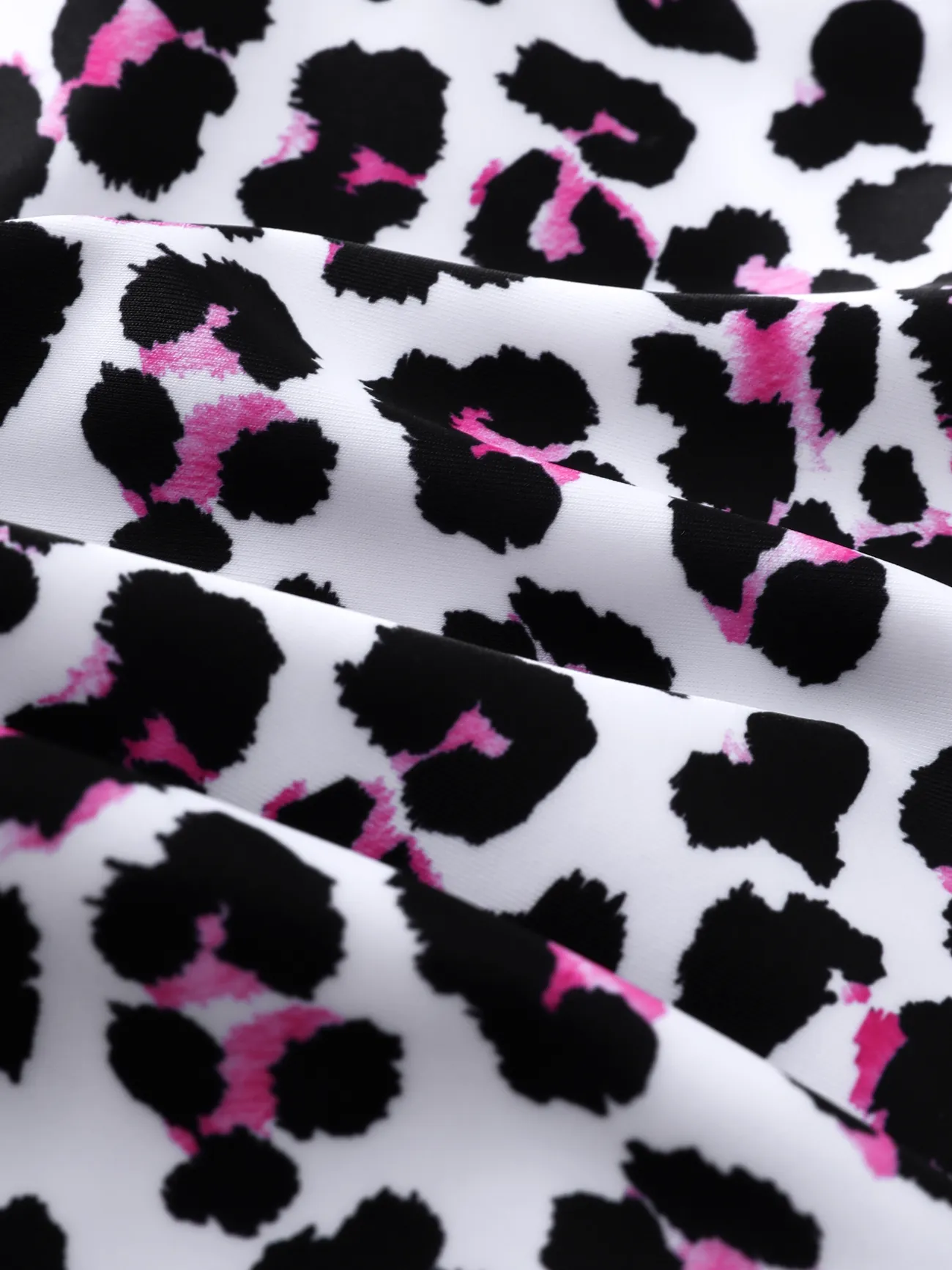 Toddler/Kid Girl 2-Pack Solid＆Leopard Print Leggings Set Black big image 1