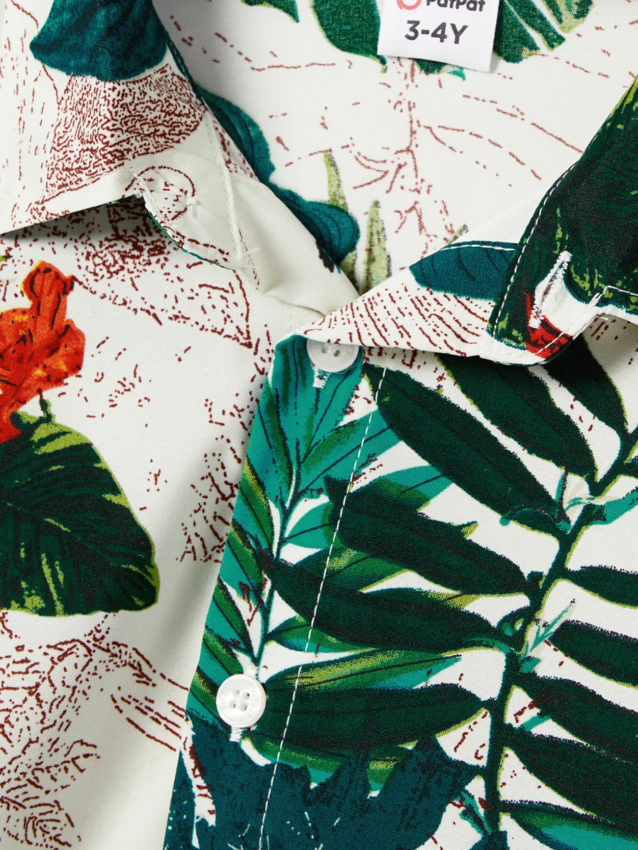 Boy - Family Matching Allover Plant Floral Print Dresses and Short-sleeve Shirts Sets - Green - image 20