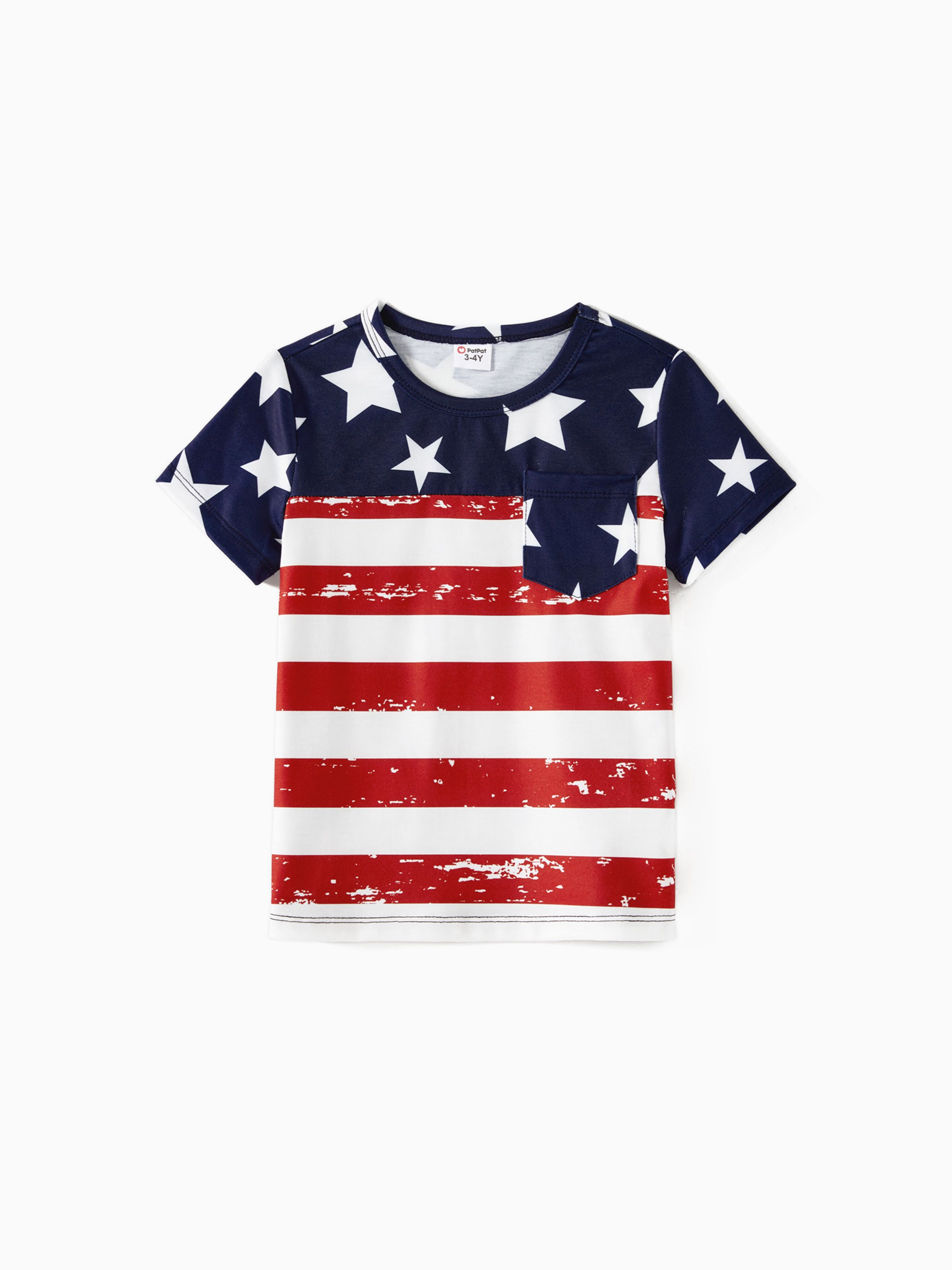 

Independence Day Family Matching Stars & Striped Print Spliced Mesh Tank Dresses and Short-sleeve T-shirts Sets