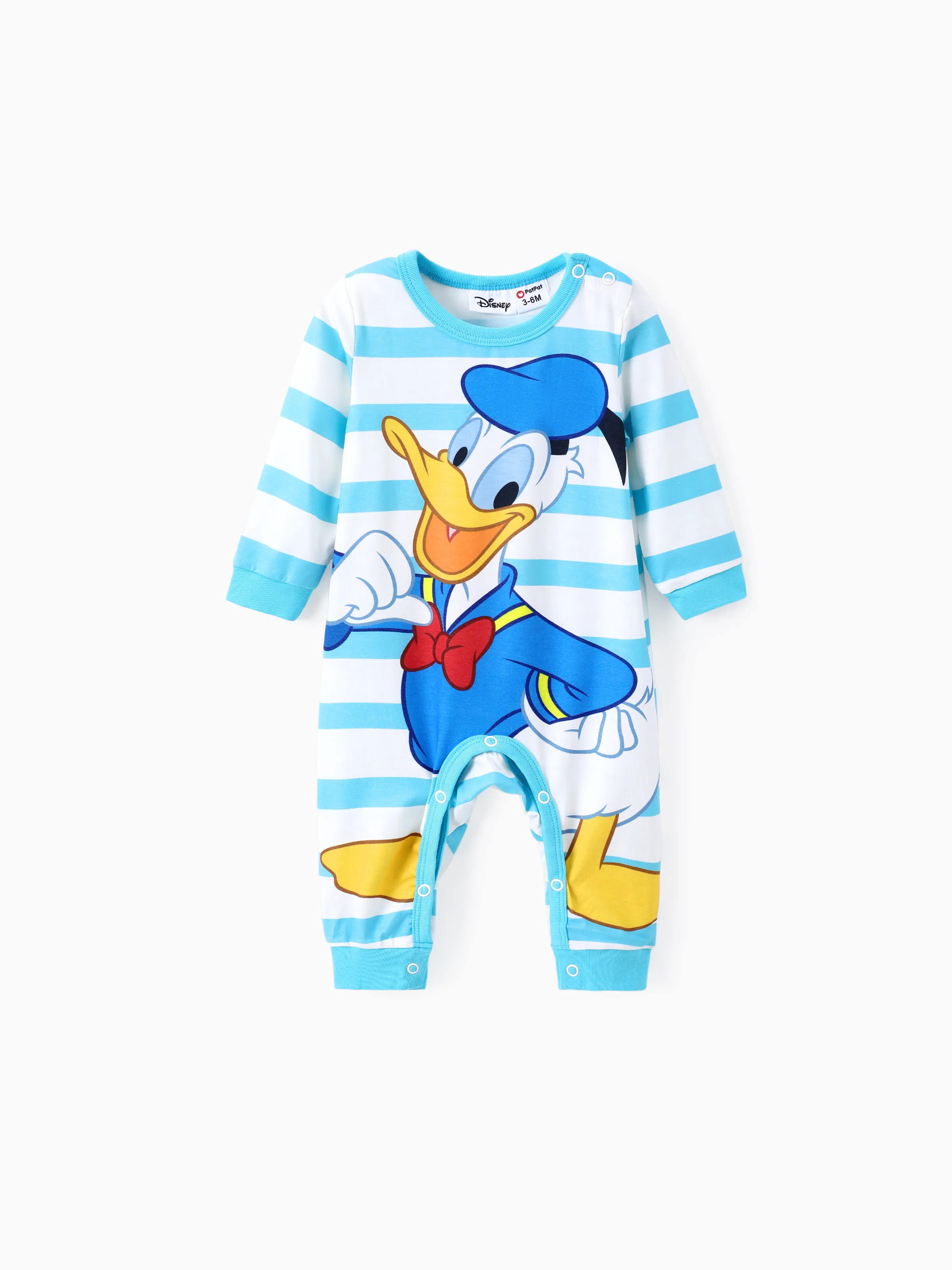 

Disney Mickey and Friends Baby Girl/Boy Naia™ Character & Polka Dots/Stripe Print Jumpsuit