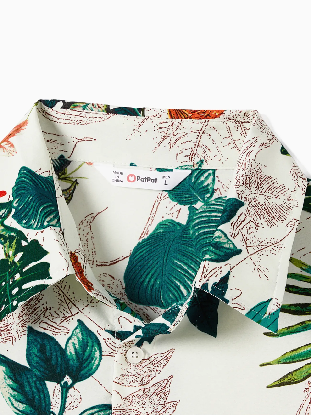 Men - Family Matching Allover Plant Floral Print Dresses and Short-sleeve Shirts Sets - Green - image 24