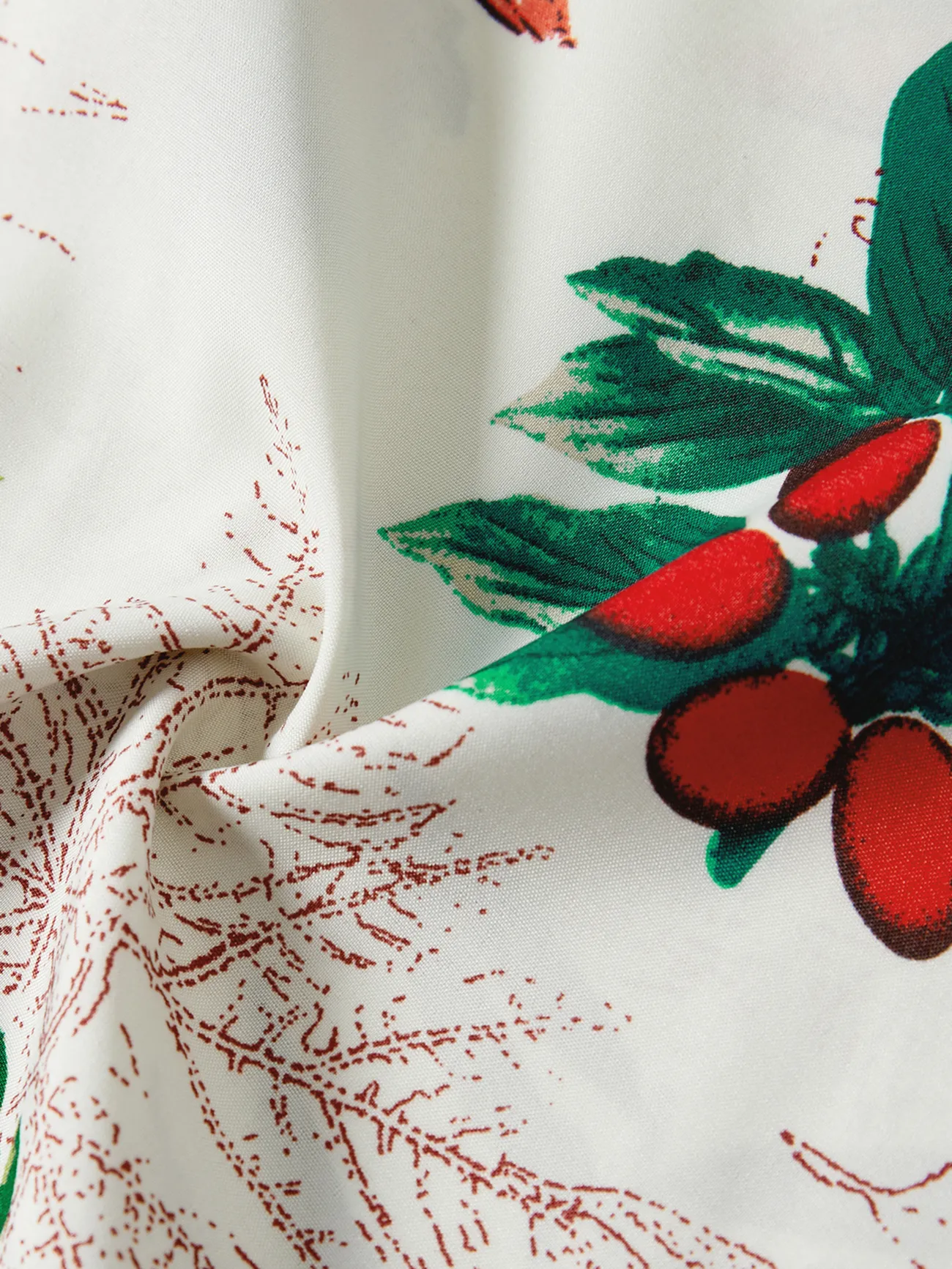Men - Family Matching Allover Plant Floral Print Dresses and Short-sleeve Shirts Sets - Green - image 26