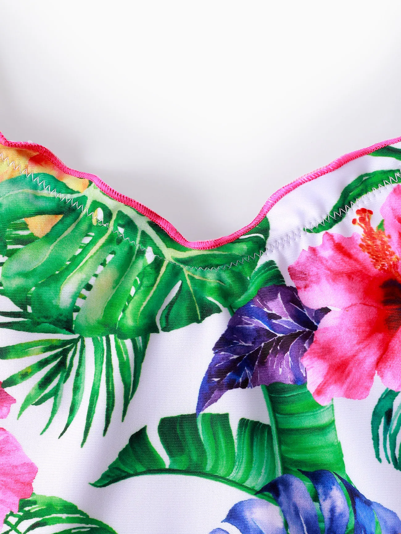 Enfant en bas âge Fille Débardeur Doux Fleurs et plantes tropicales Maillots de bain coloré big image 1