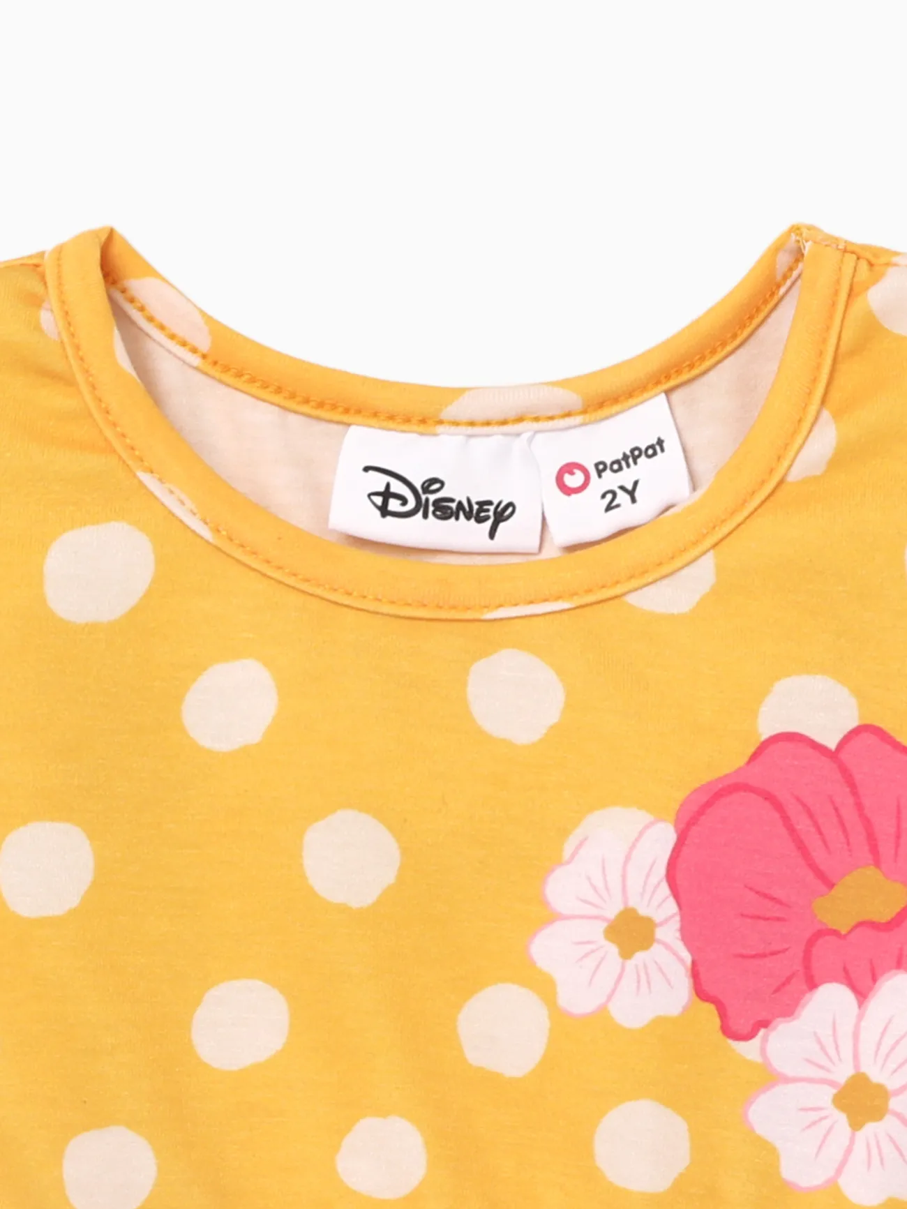 Disney Mickey and Friends Kleinkinder Mädchen Flatterärmel Kindlich Kleider gelb big image 1