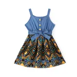 Kleinkinder Mädchen Tanktop Boho-Stil Kleider hellblau