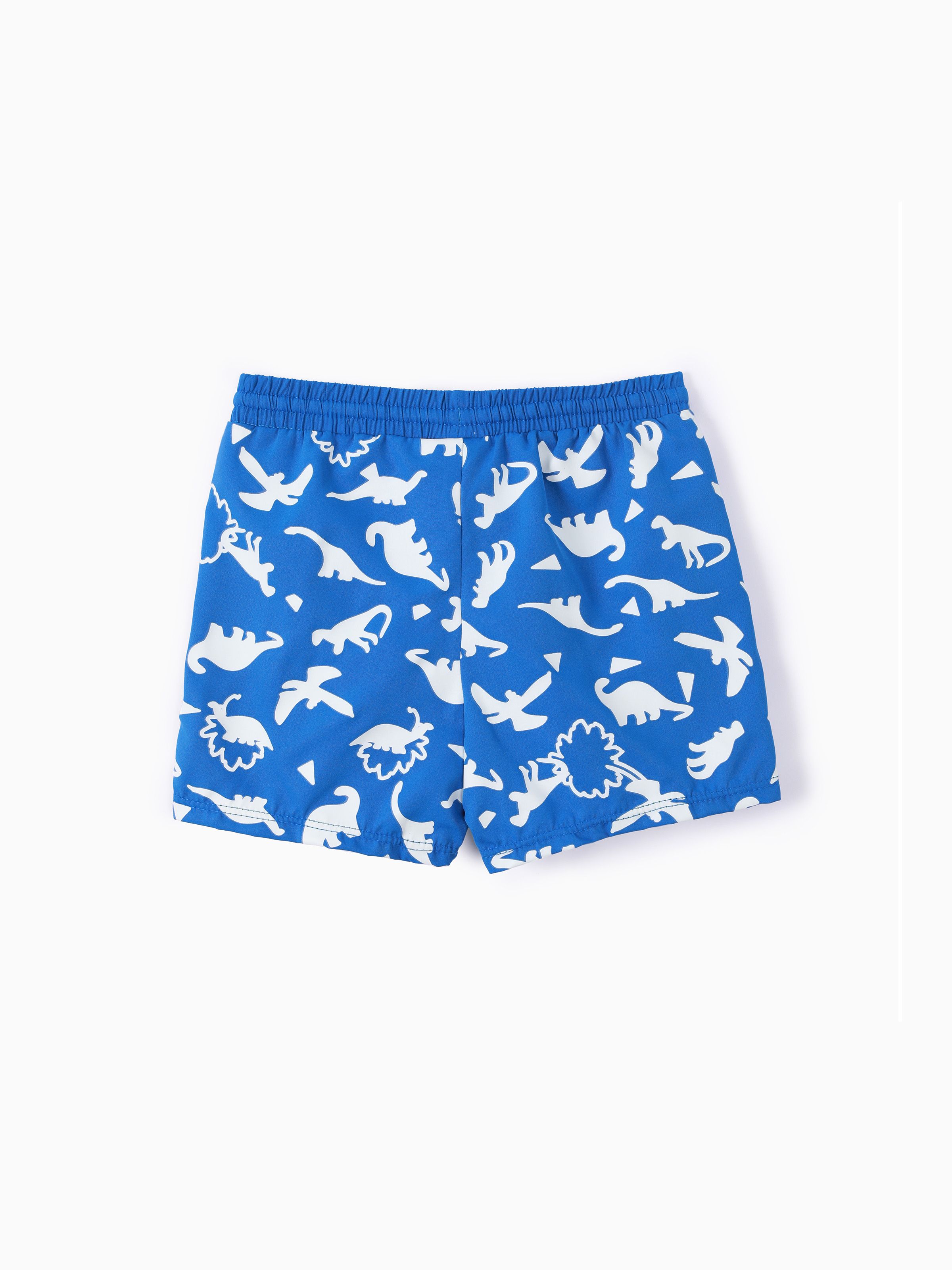 

Toddler Boy Water-reactive Dino Print Swim Trunks