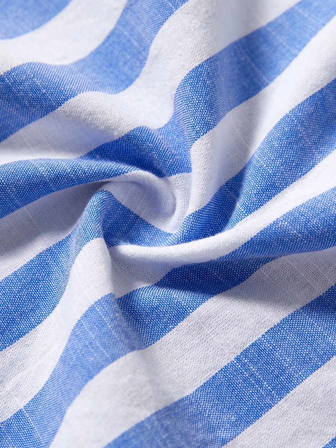 Baby Girl - Family Matching Stripe Shirt and High Neck Halter Tiered Tassel Trim Dress Sets - Blue - image 16