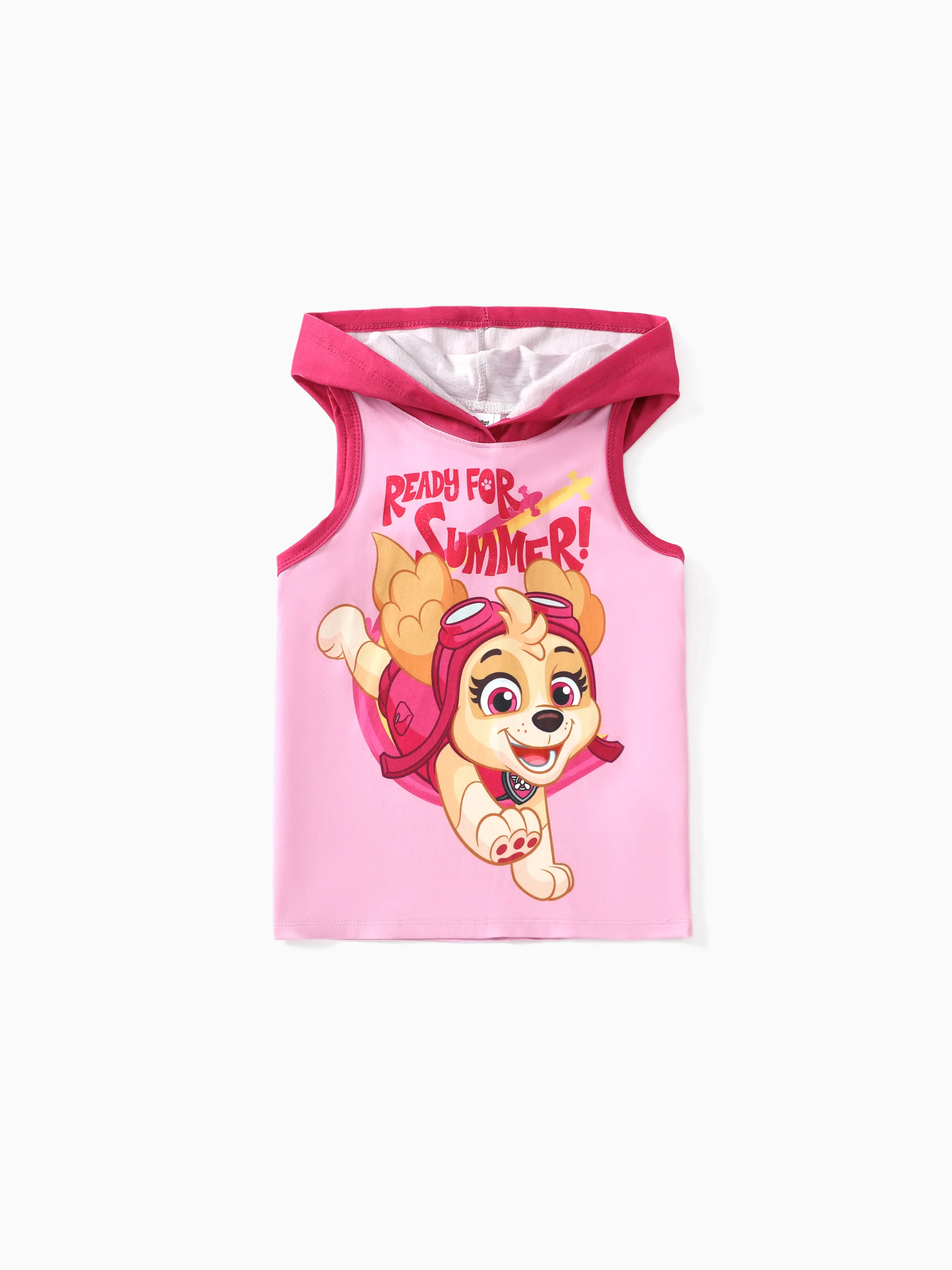 Paw Patrol Toddler Niños/Niñas 1pc Estampado de Personaje Verano Con Capucha Top