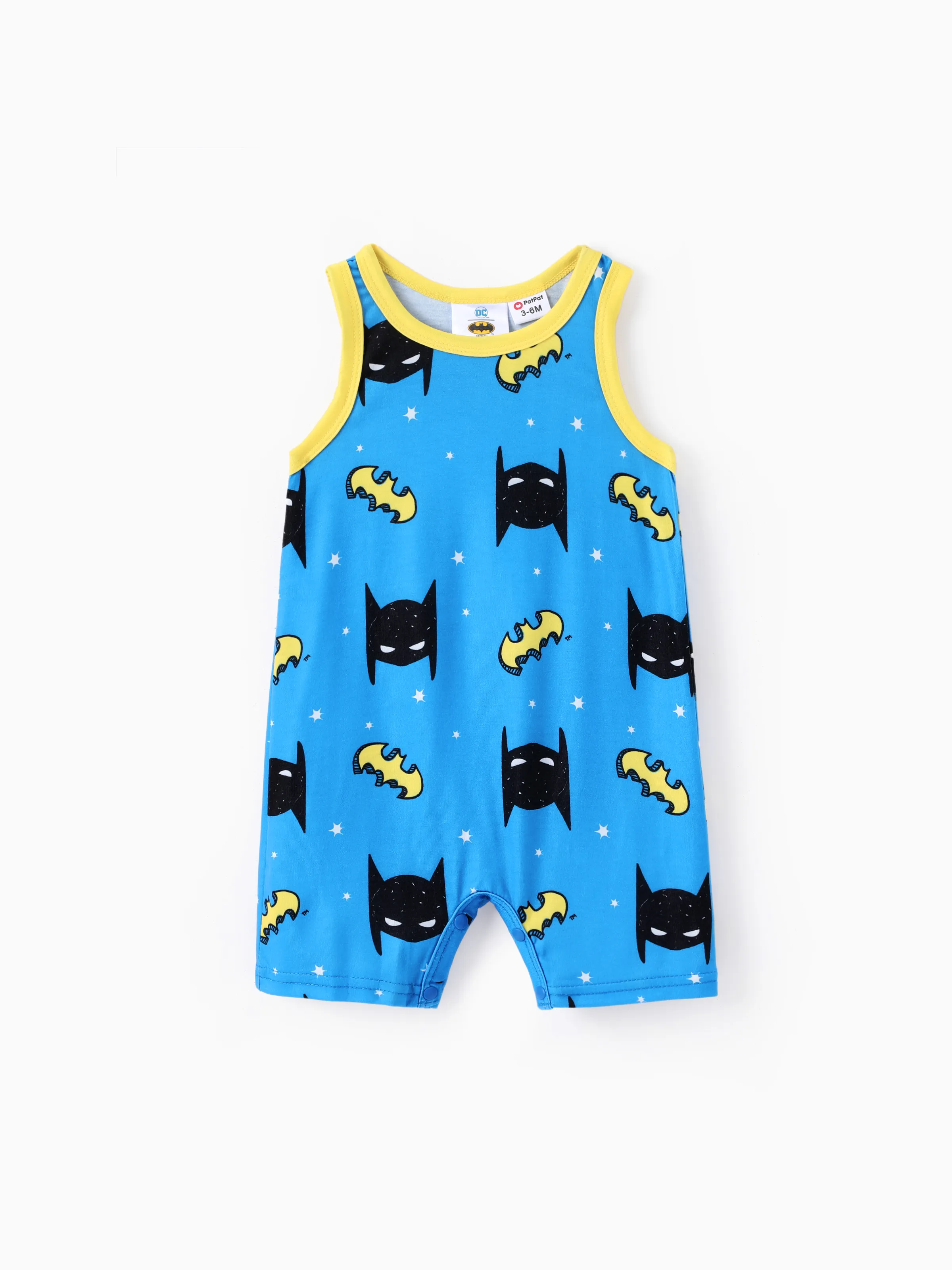 

Justice League Baby Boy Allover Print Tank Romper