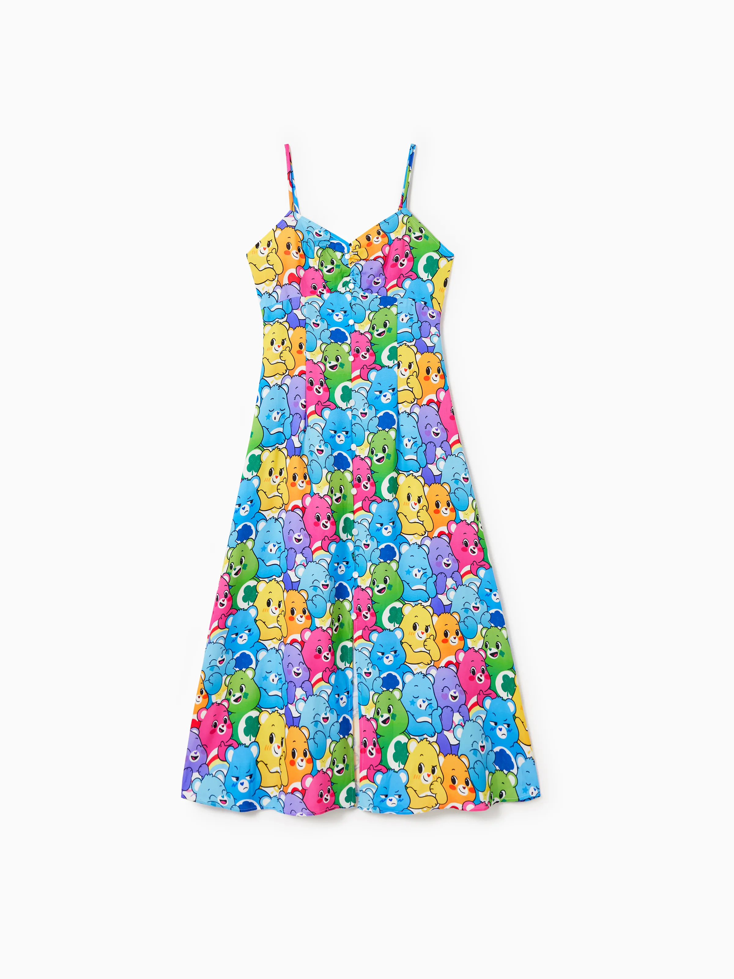 

Care Bears Family Matching Colorful Character All-over Print Sleeveless Dress/Cotton Tee/Romper