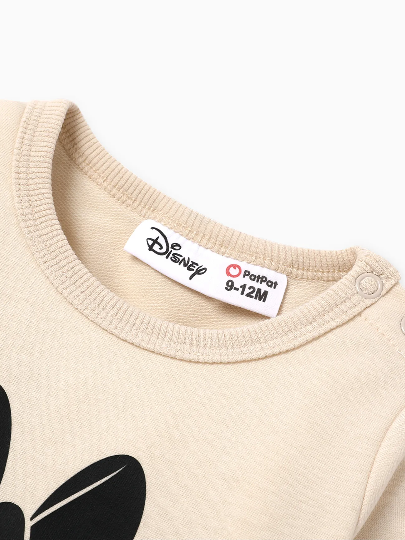 Disney Mickey and Friends Mommy and Me Character Leopard Print Long-sleeve Sweatshirt  Apricot big image 1