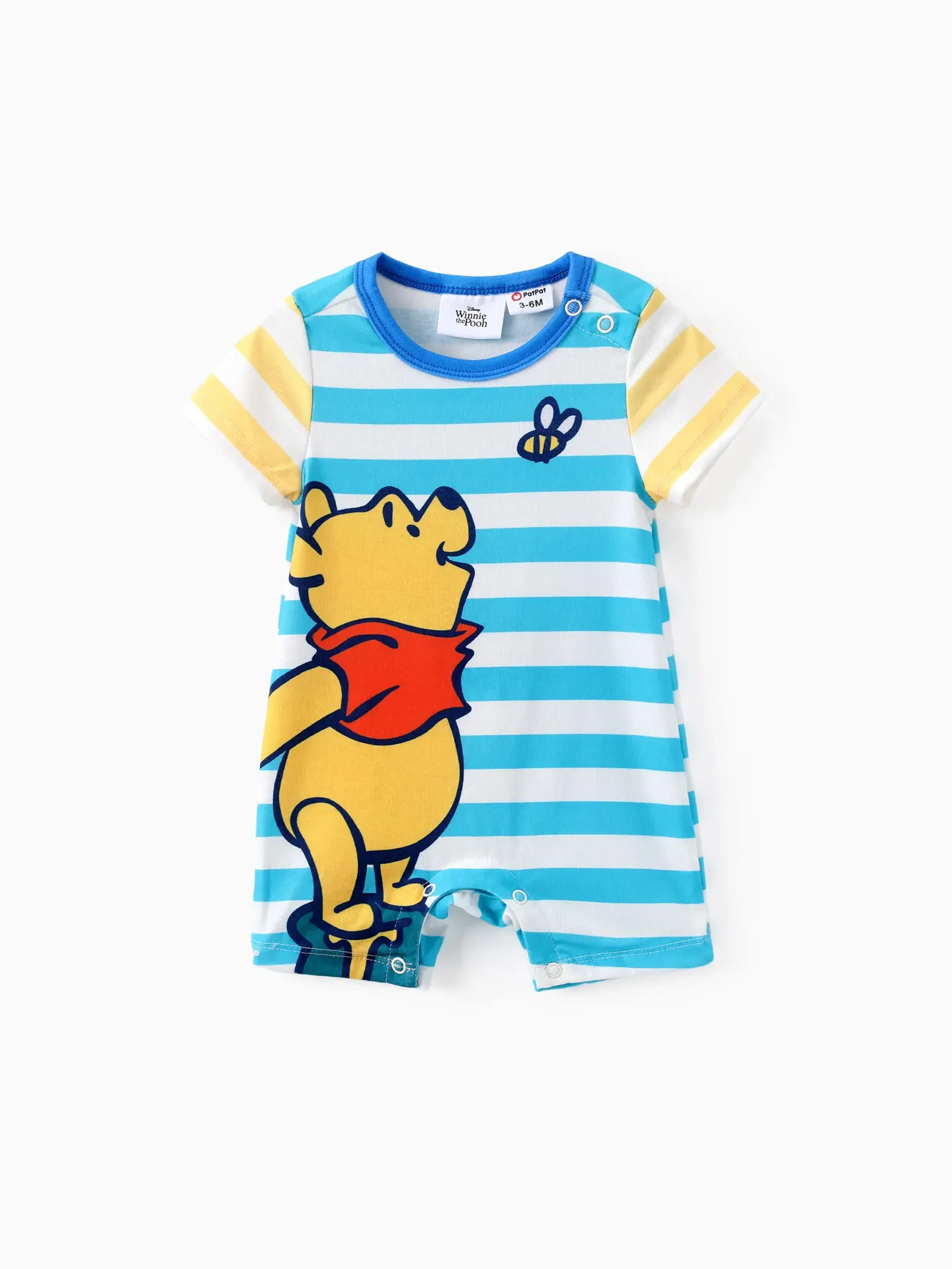 Disney Winnie the Pooh Baby Boy Naia™ Personaje Estampado con Mamelucos de Rayas