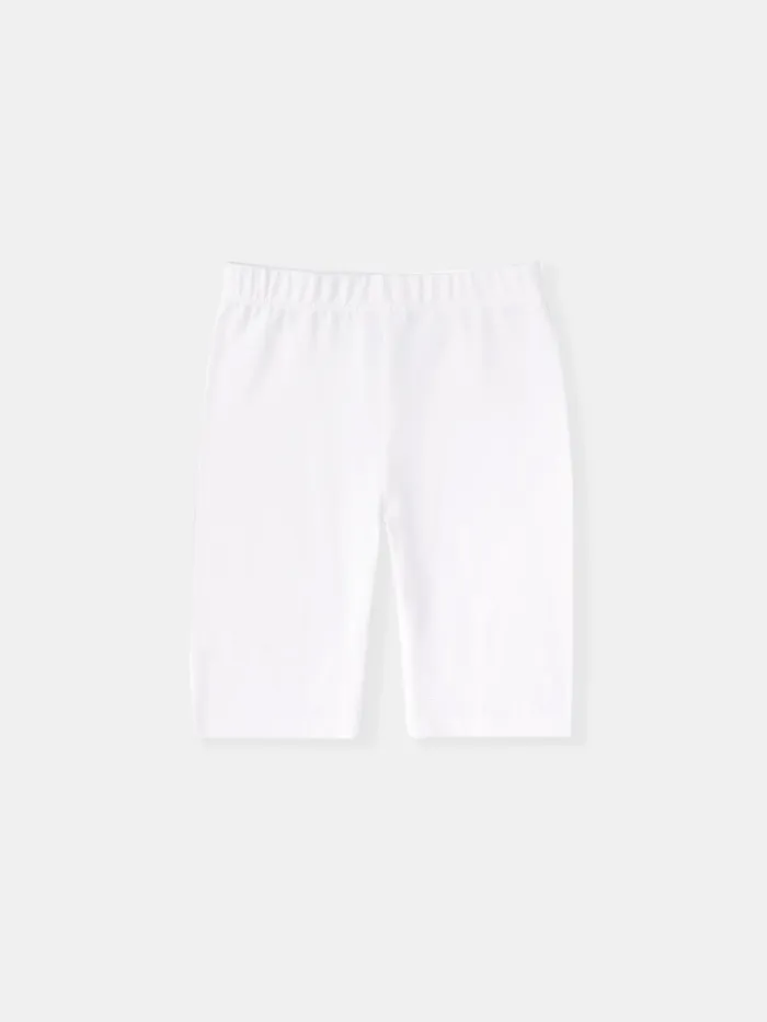 Pantalones cortos de algodón de color sólido para niña pequeña/niña
