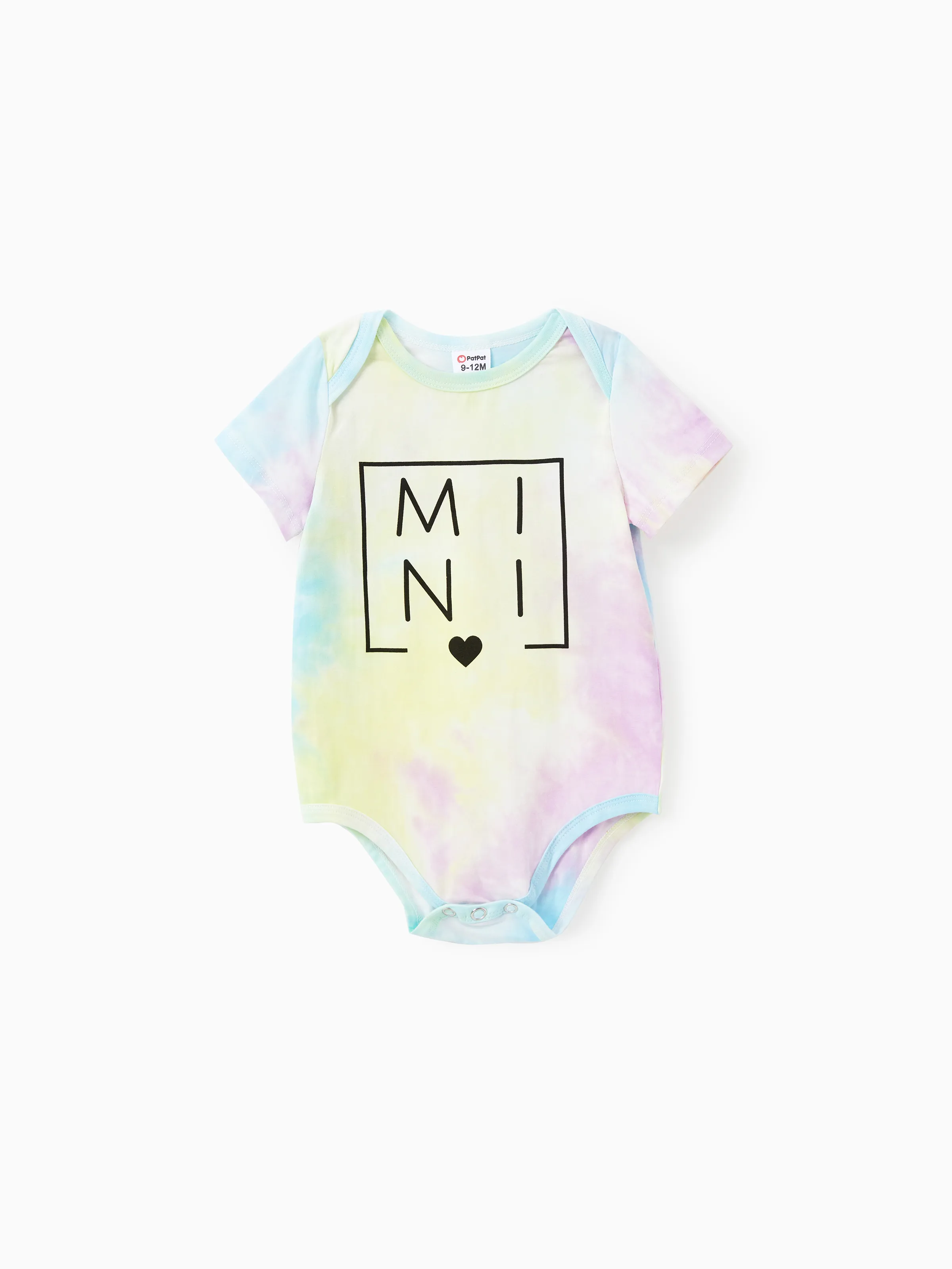 

Mommy and Me 95% Cotton Letter Print Tie Dye Short-sleeve Tee