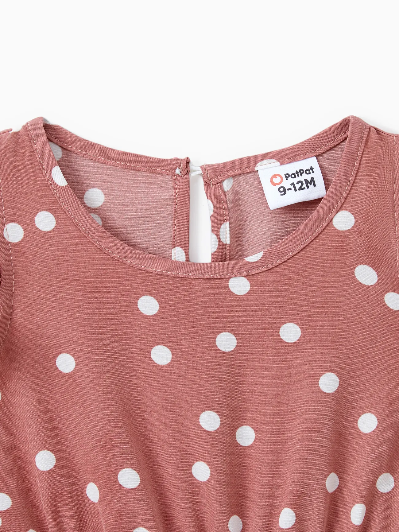 Baby Girl - Mommy and Me Outfits – Mother-Daughter Matching Dresses with Dots (Pink, V-Neck, Ruffle) - PinkyWhite - image 14