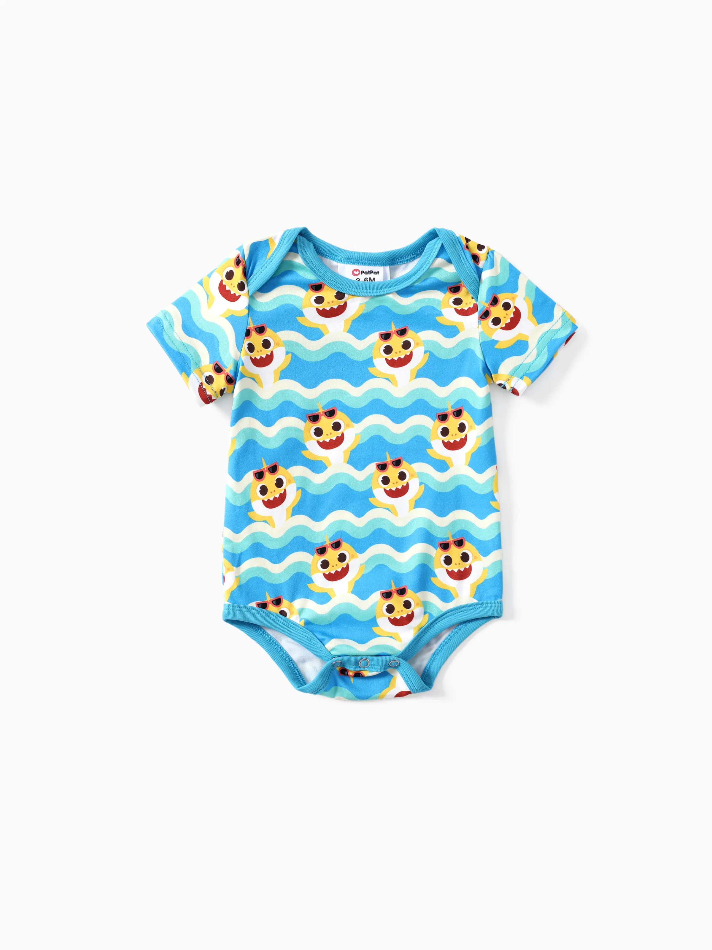 

Baby Shark Baby Boys Character Print Onesie/Tank Top with Shorts Set