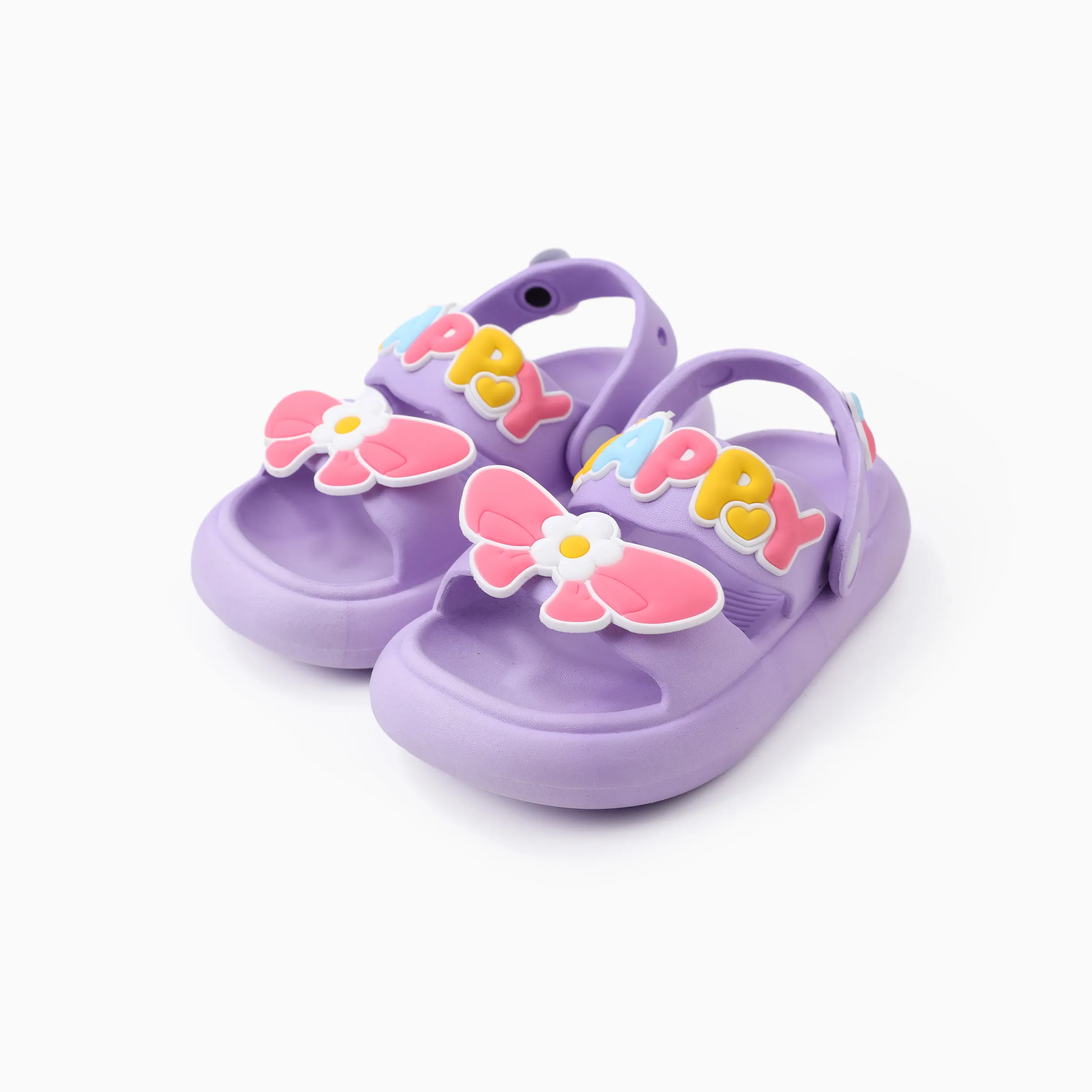 

Toddler/Kid Girls Butterfly Applique EVA Slip-On Sandals