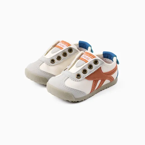 Toddler/kid Unisex Casual Metal Ilhós Low-Top Reforçar Toe Slip On Cap Shoes Sneakers