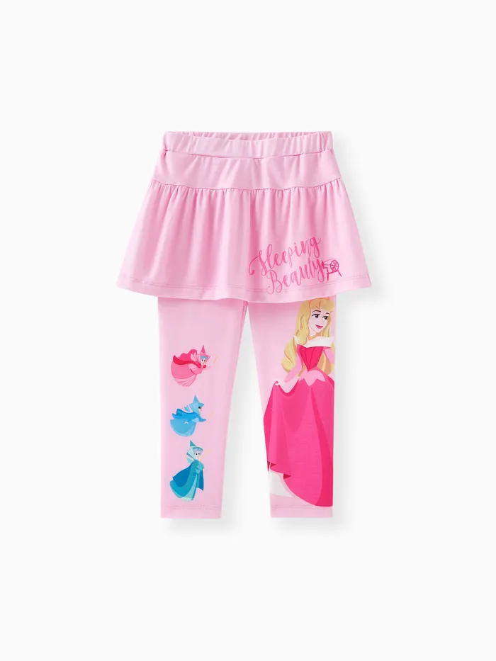 Disney Princess Criança Menina Peça dois em um Bonito Leggings/Slim-fit/Bootcut