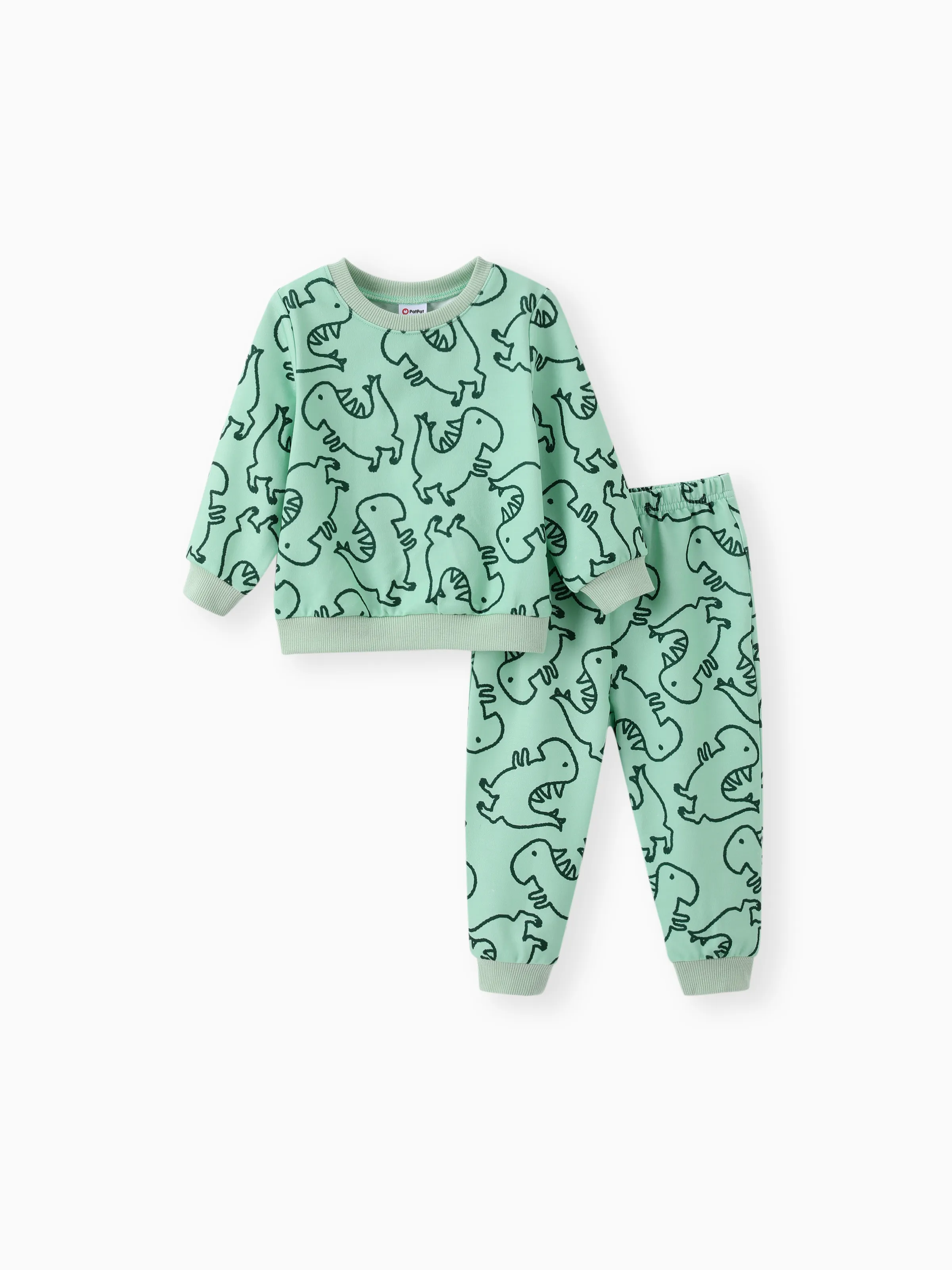 

Baby Boy 2pcs Dinosuar Sweatshirt and Pants Set