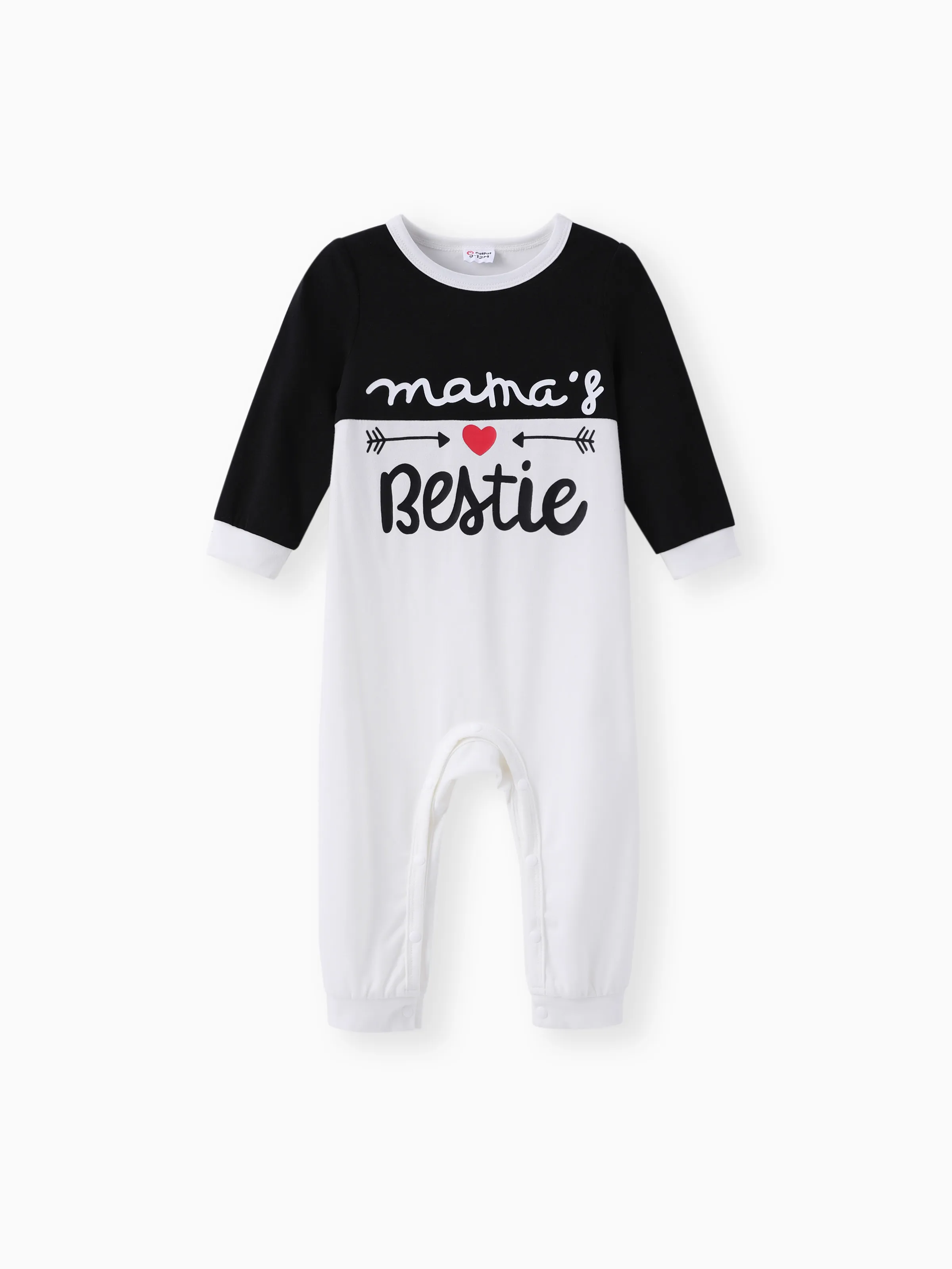 

Baby Boy/Girl Letter Colorblock Jumpsuit