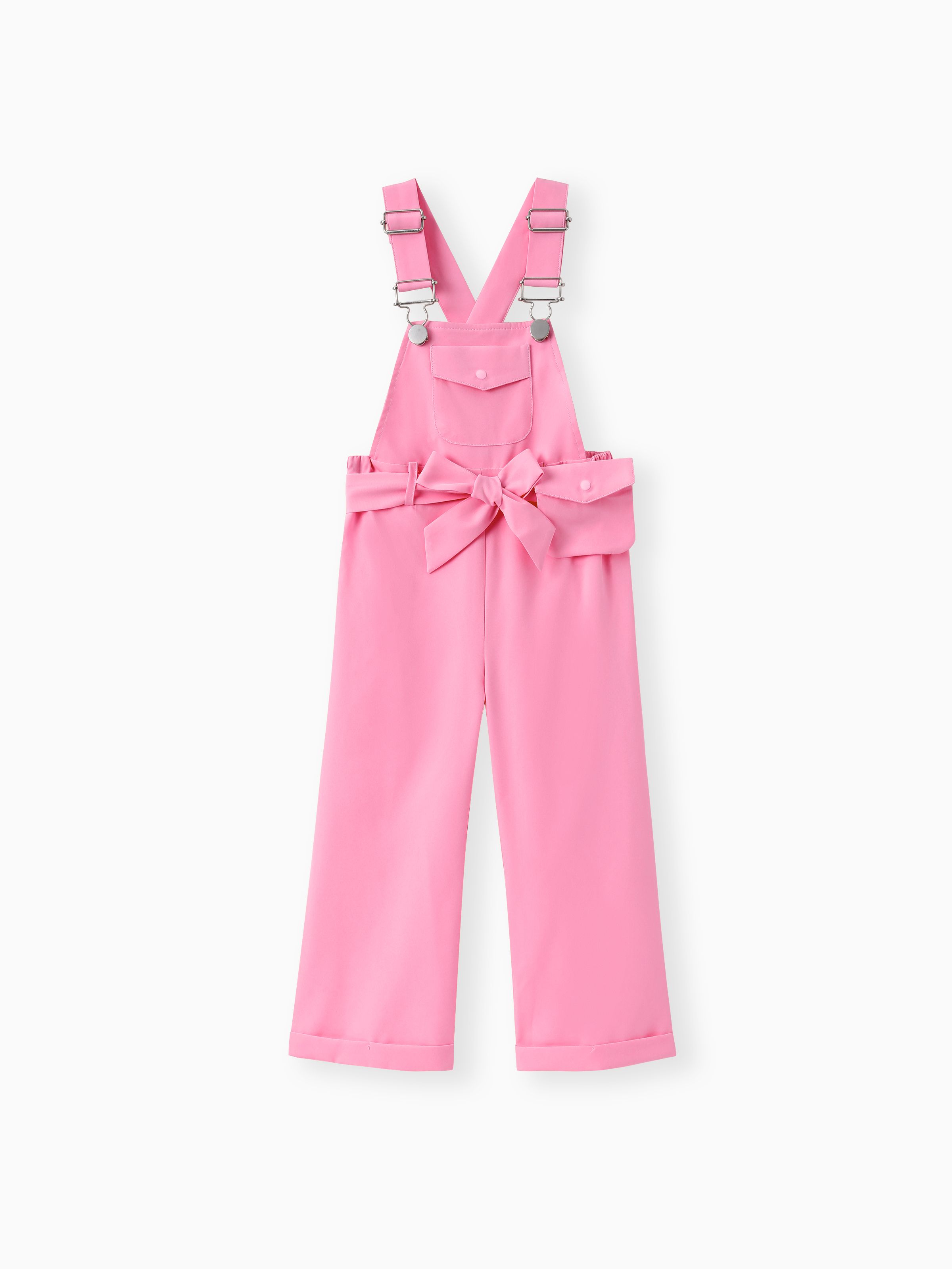 

Toddler Girl Fashionable Pocket Overalls