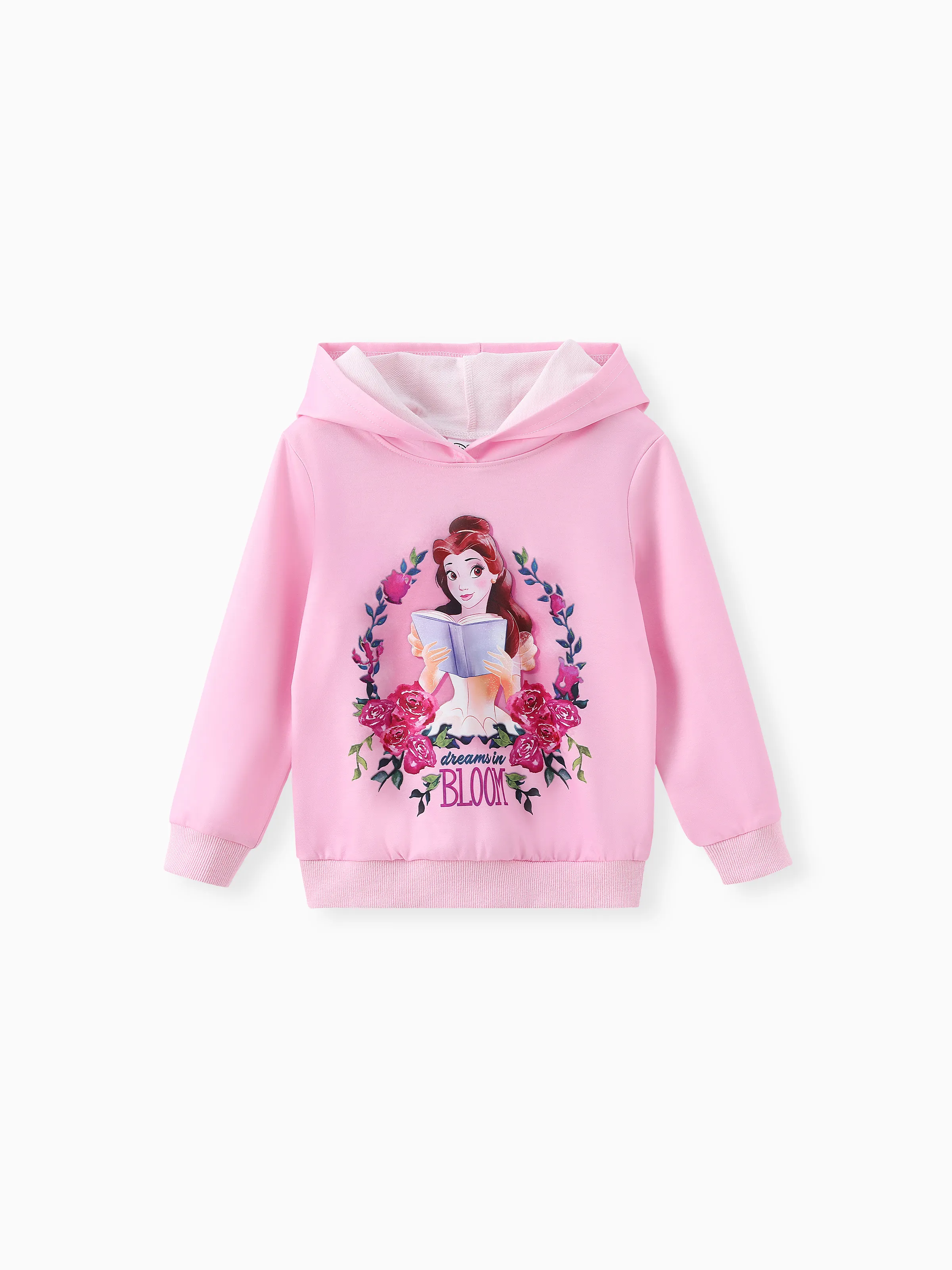 Princesa Disney Niña Pequeña Belle/Moana/Ariel 1pc Sudadera Con Capucha Floral