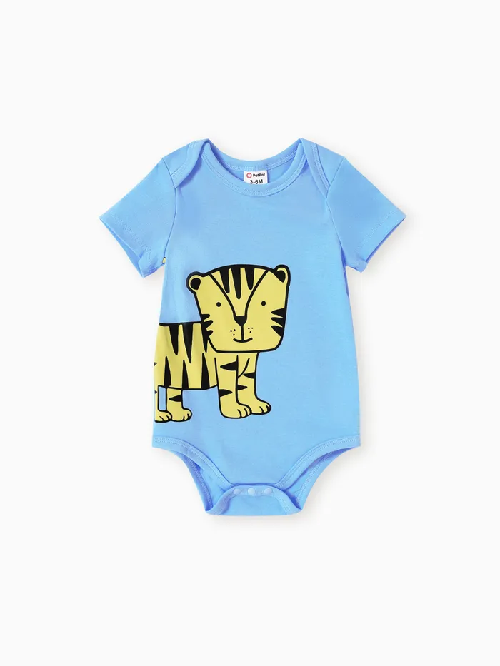 Bebê menino / menina infantil girafa / leão / crocodilo padrão romper