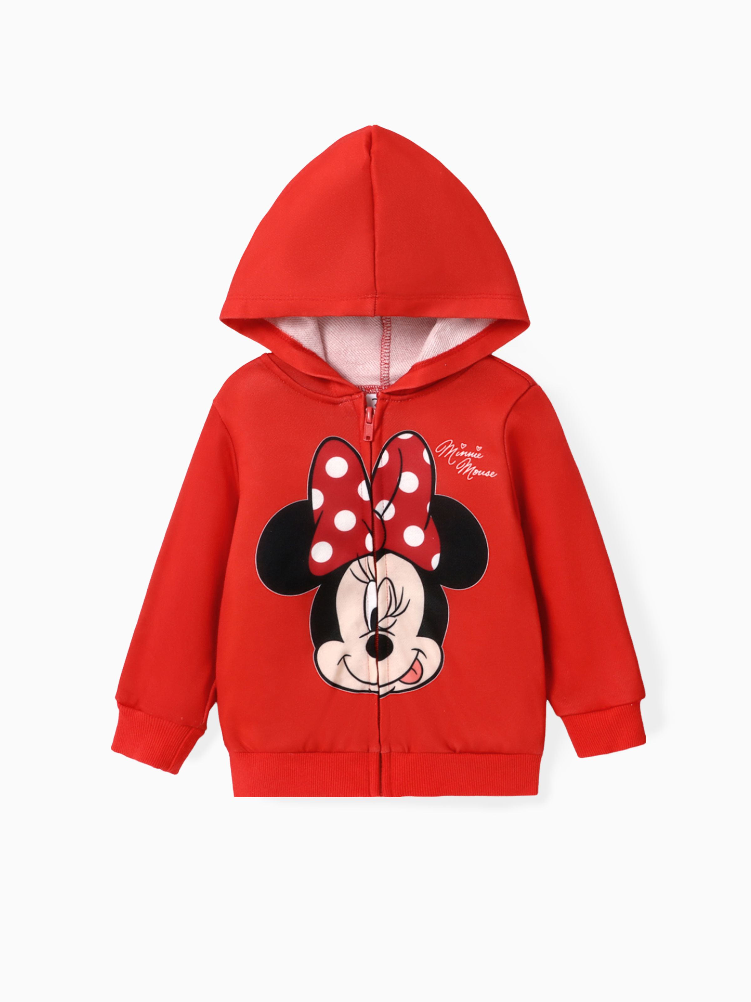 

Disney Mickey and Friends Toddler Girl Character Print Long-sleeve Hooded Jacket