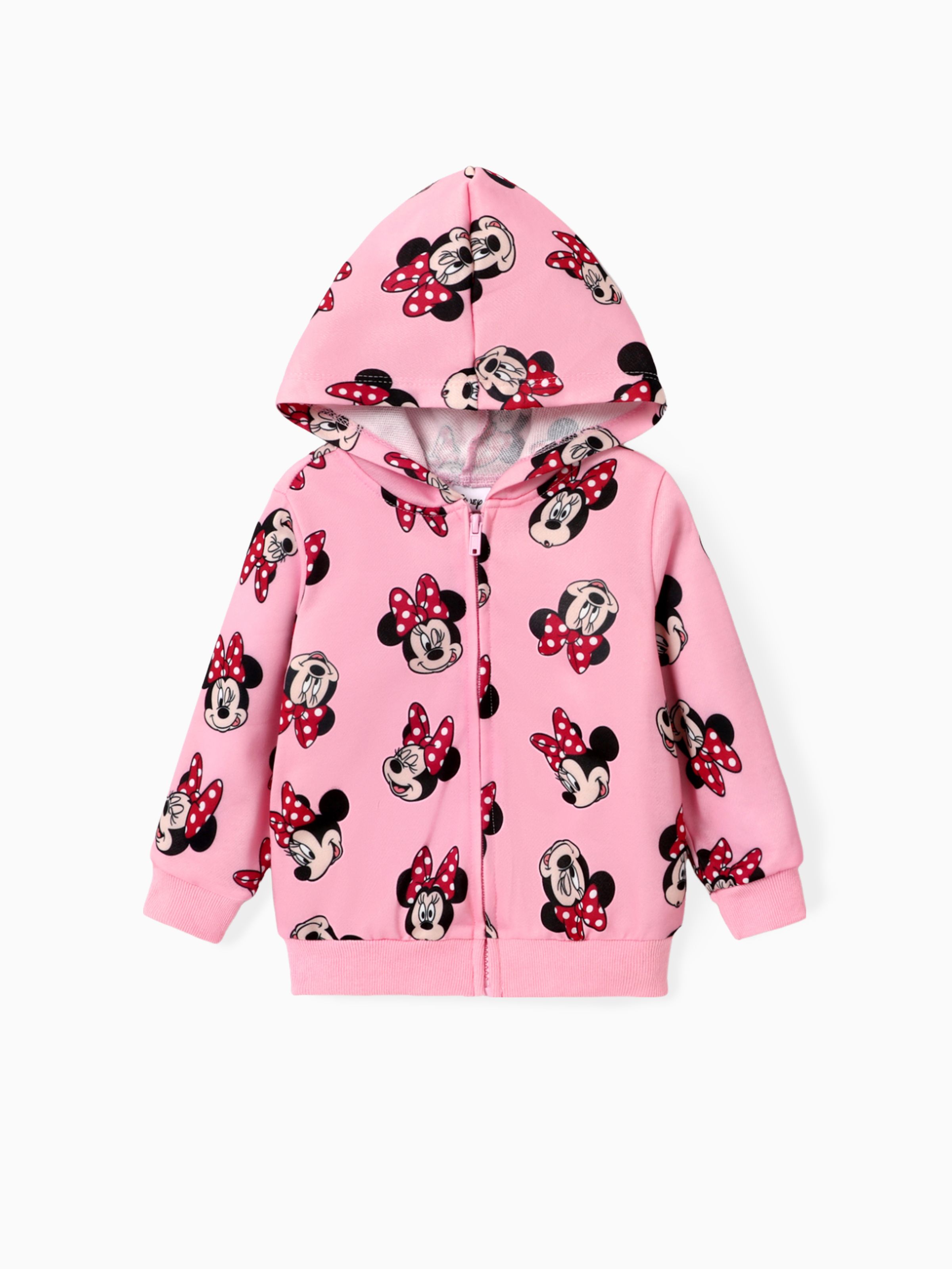 

Disney Mickey and Friends Toddler Girl Character Print Long-sleeve Hooded Jacket