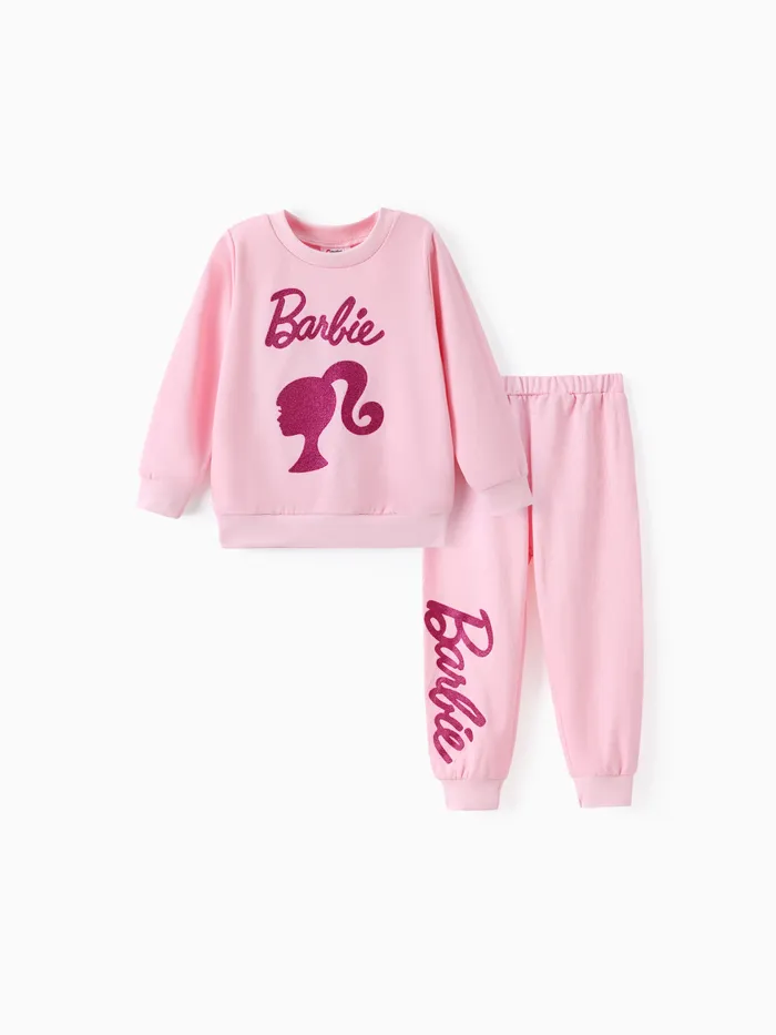 Barbie 2件 小童 女 休閒 卫衣套裝