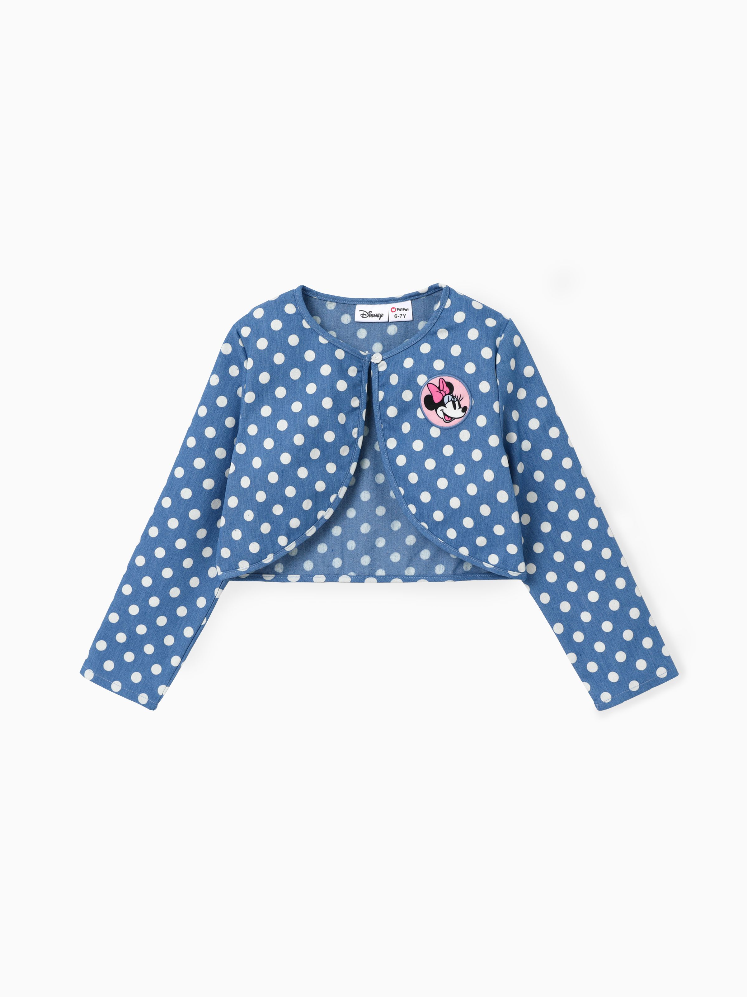 

Disney Mickey and Minnie polka-dot denim jacket or suspender Minnie pattern dress