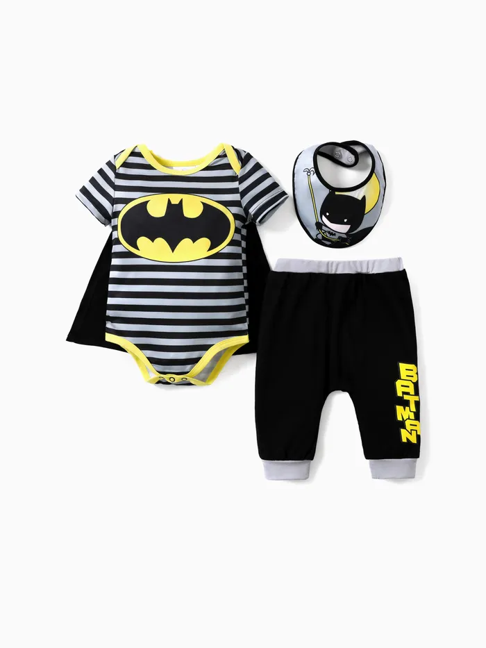 正義聯盟 3 件套 Baby Boys 角色條紋嬰兒套裝
