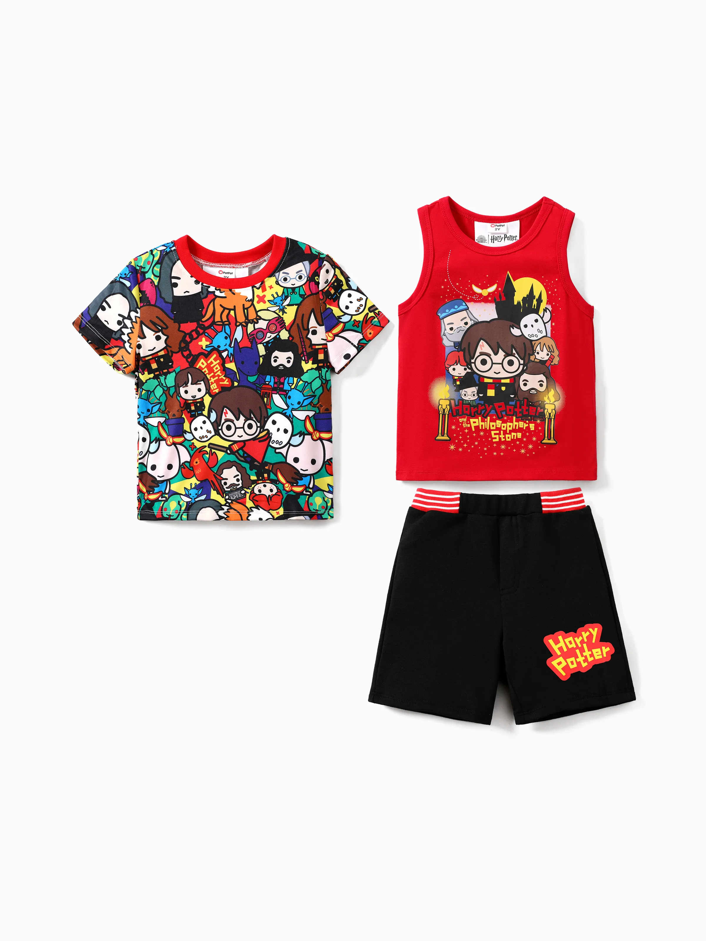 

Hary Potter 1pc Toddler Boys Character All-over Print Sporty T-shirt/Tank Top/Shorts