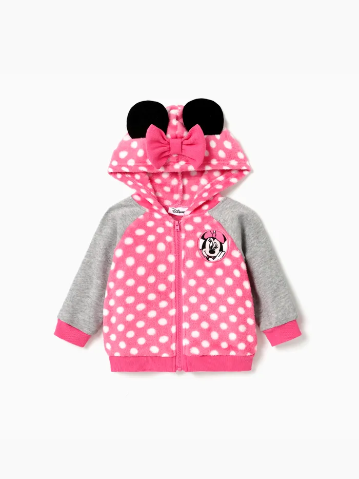 Disney Mickey e Amigos Baby Girls Cotton Personagem Pattern 1 Pc Pop Ears Casaco de pelúcia ou 1 calça ou calça