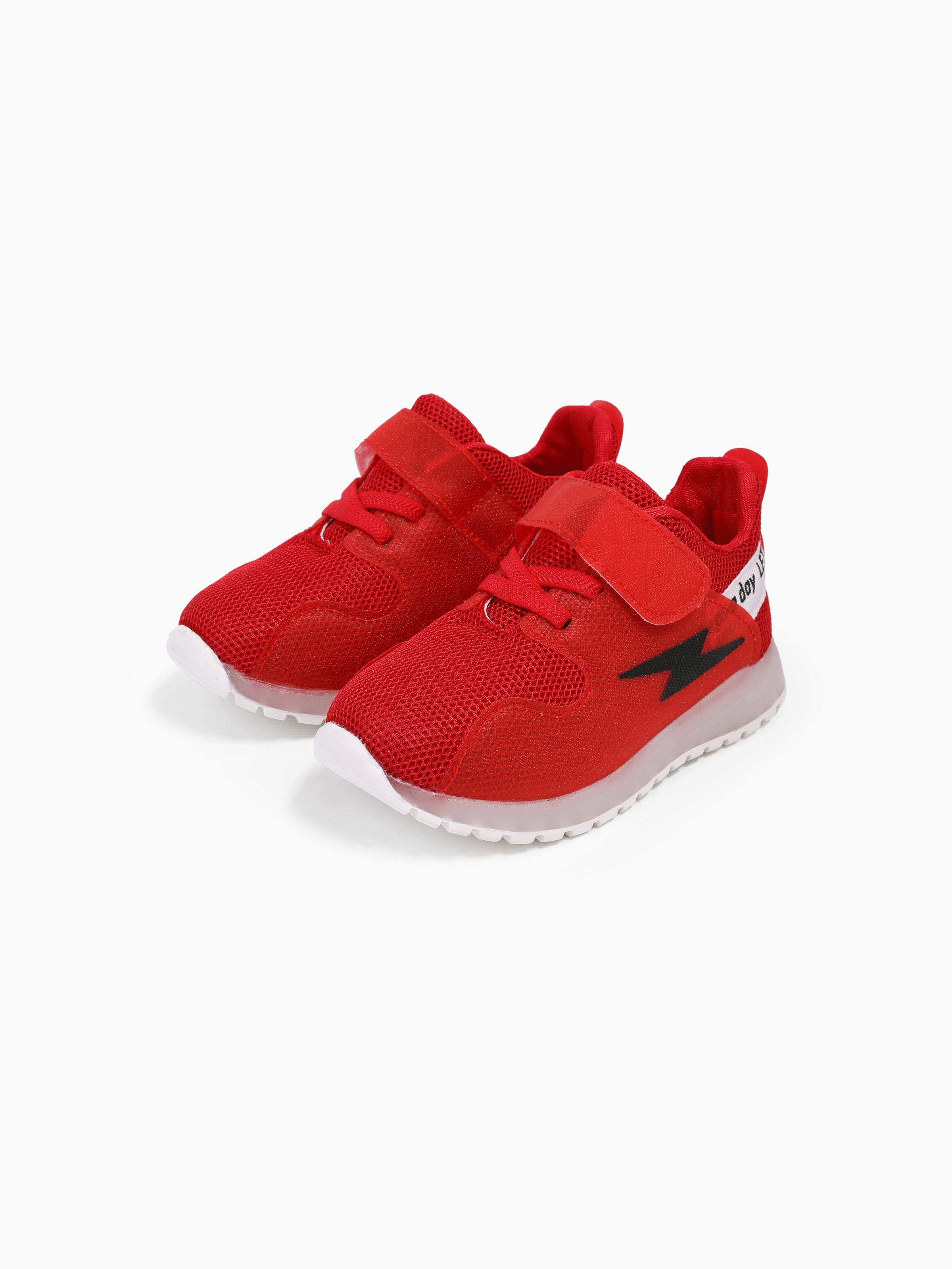 Baby / Toddler Lightning Print LED Sport Shoes Red