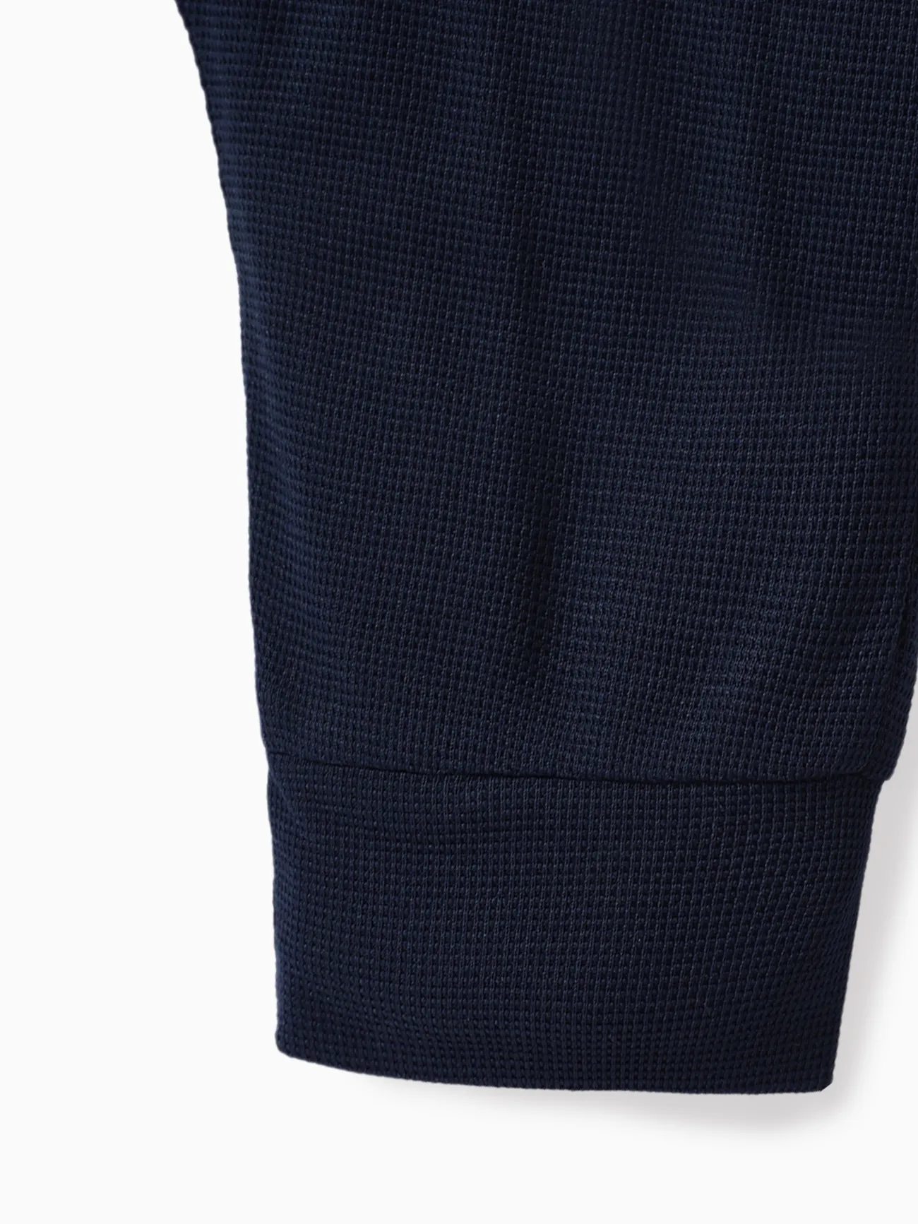 Tibetanblue - Baby Boy/Girl Solid Waffle Textured High Waist Pants - image 5
