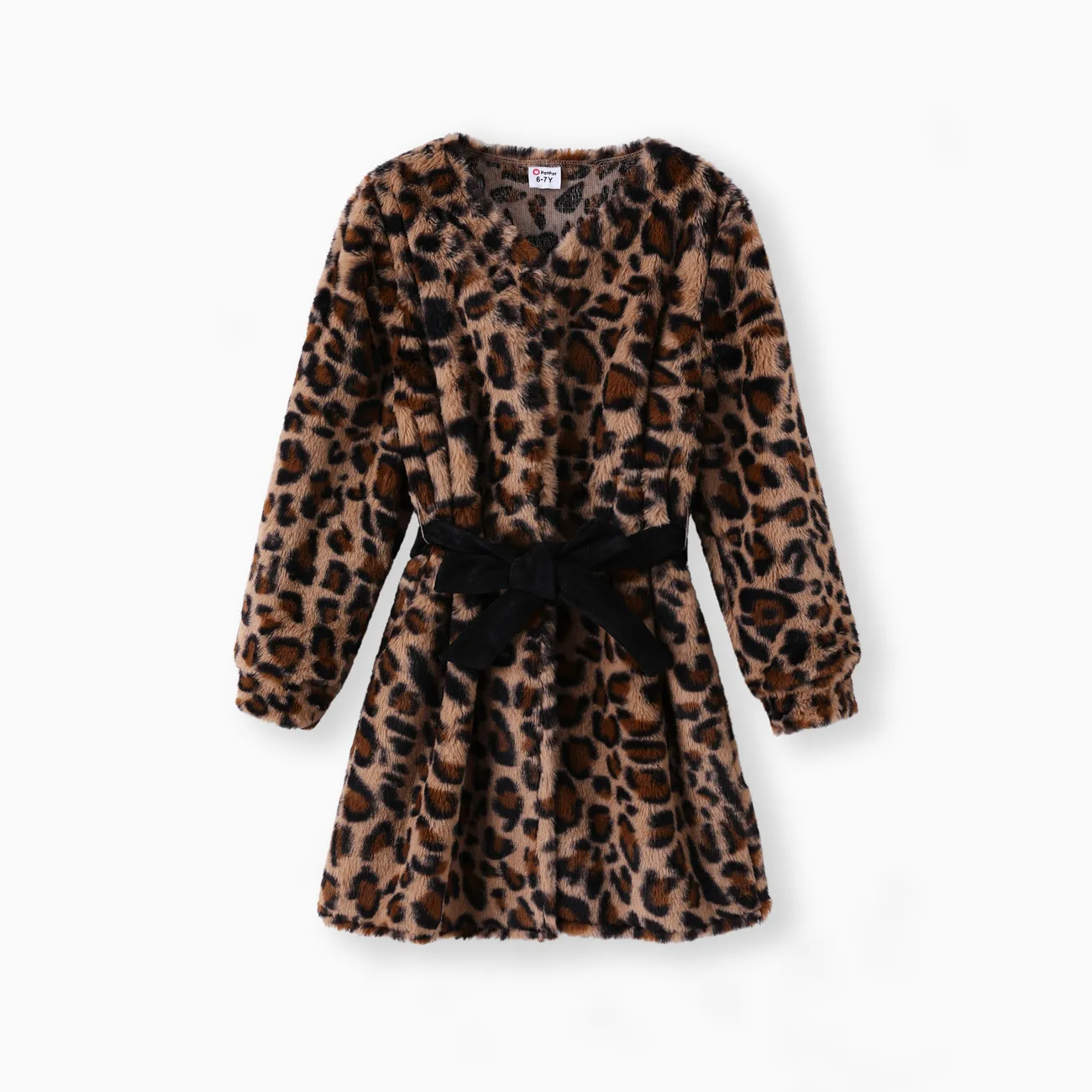 Kid Girl Fashionble Leopard Print Cardigan Jacket