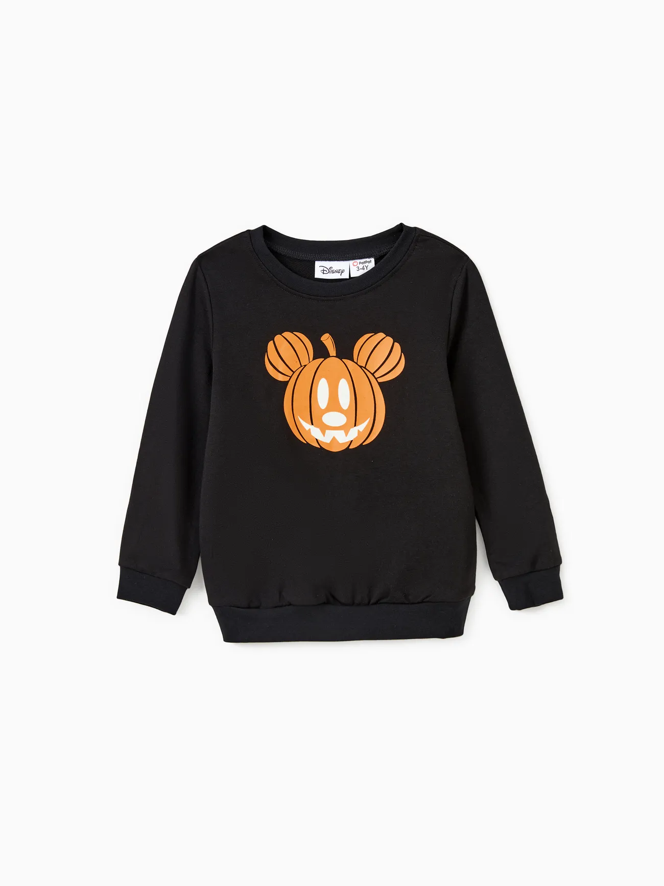 

Disney Mickey and Friends Halloween Glow In The Dark Family Matching Pumpkin Print Long-sleeve Tops