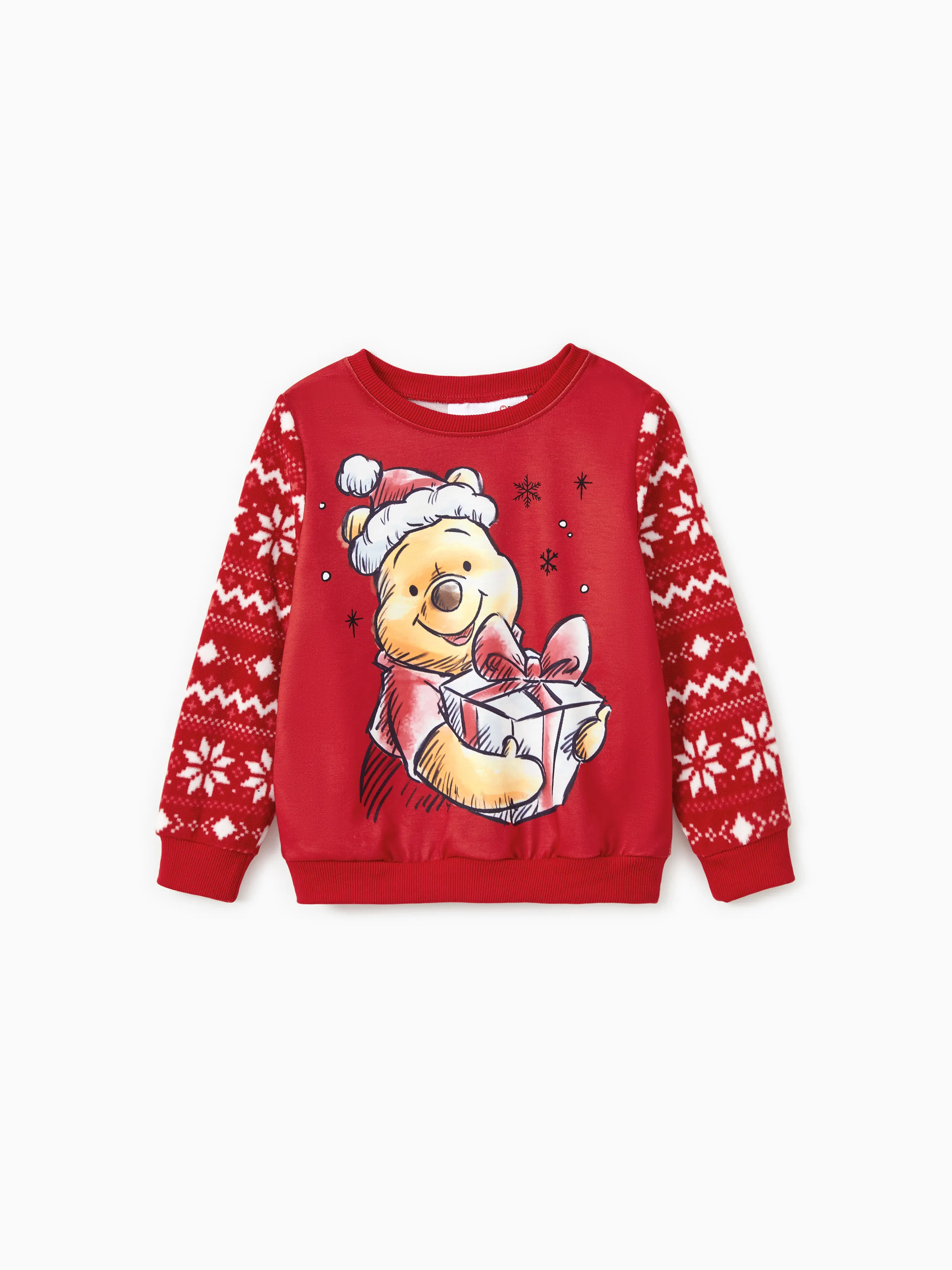 

Disney Winnie the Pooh Family Matching Christmas Character Print Long-sleeve Top